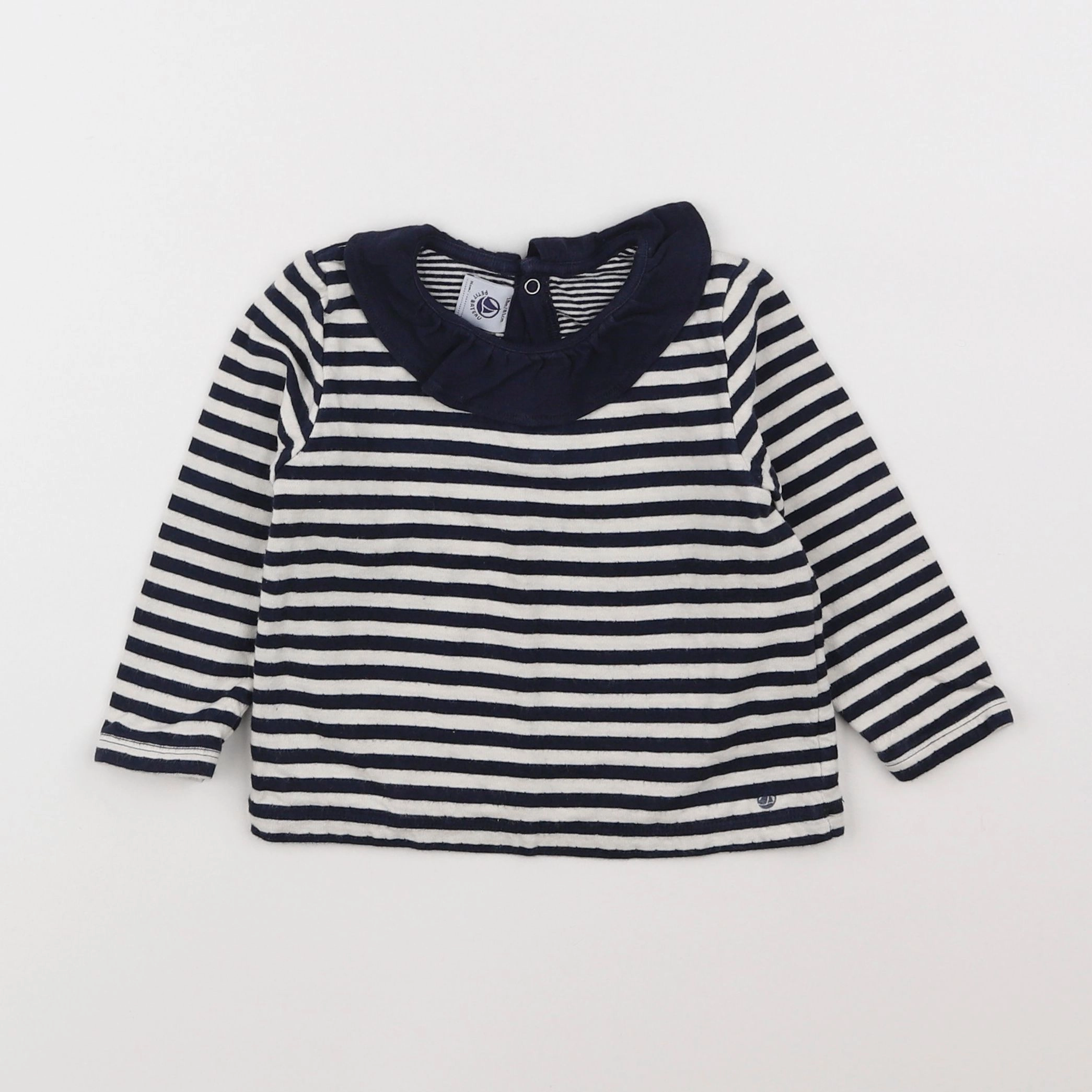 Petit Bateau - tee-shirt bleu - 18 mois