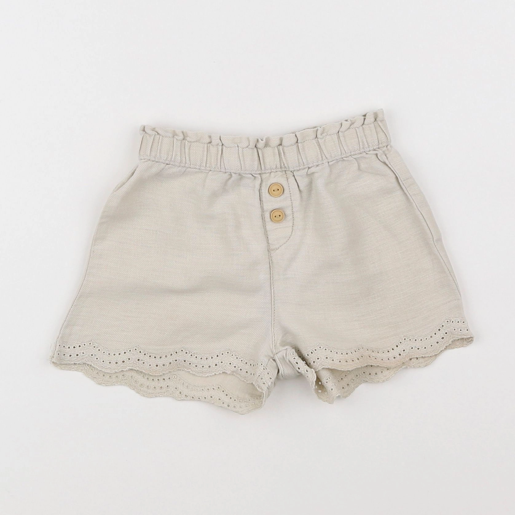 Zara - short beige - 12/18 mois