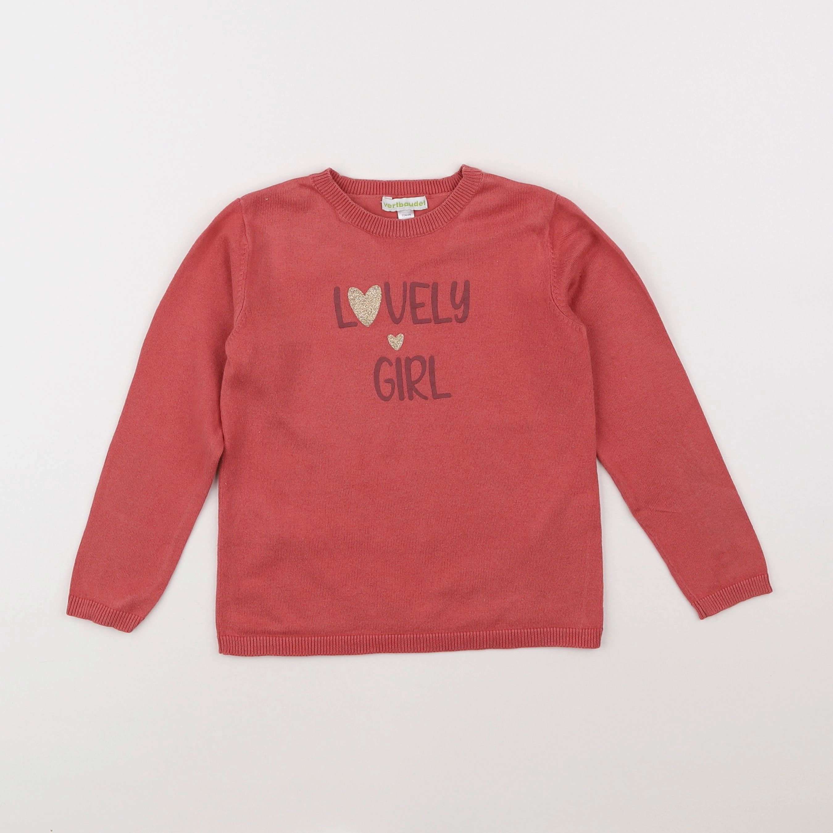 Vertbaudet - pull rose - 4 ans