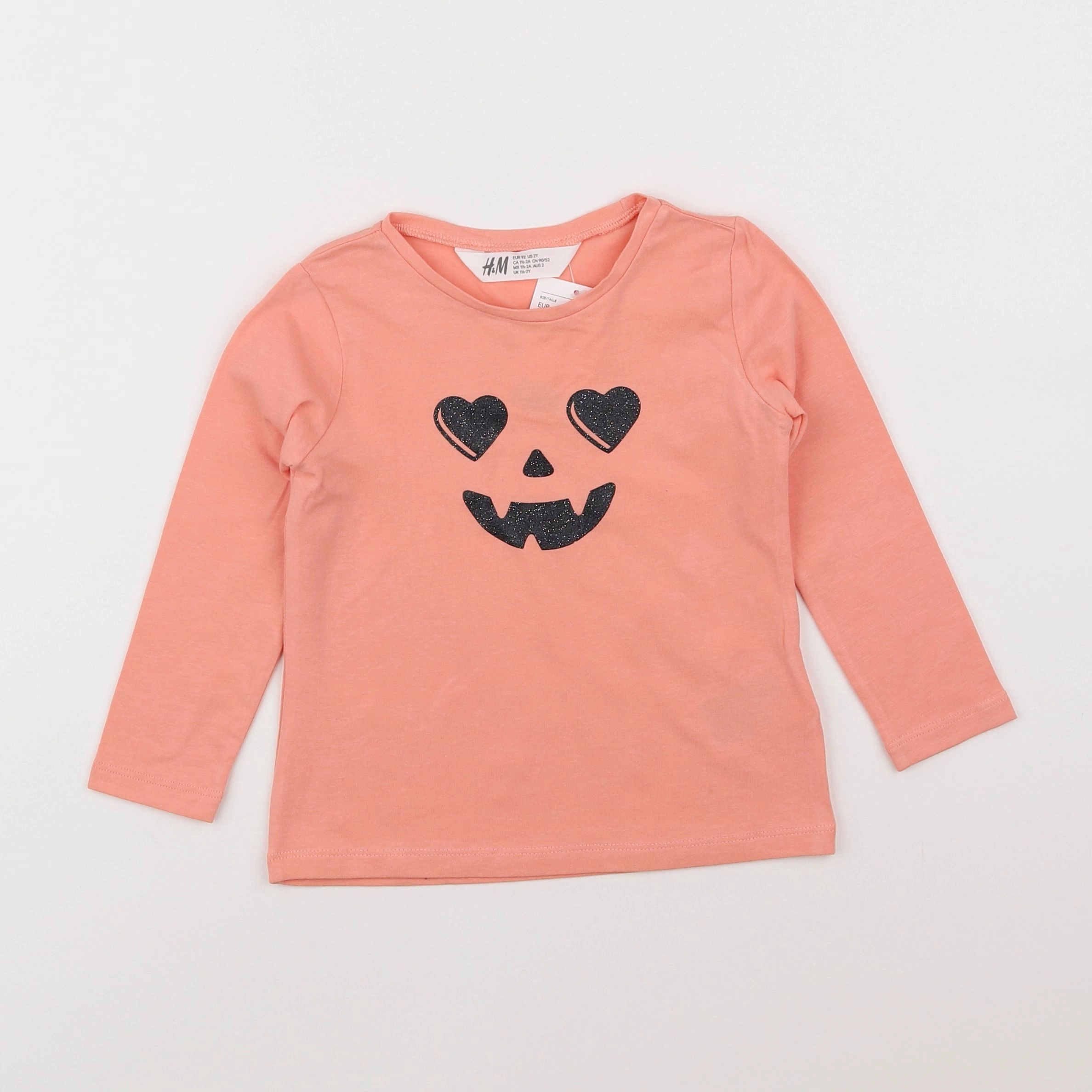 H&M - tee-shirt orange - 18 mois à 2 ans