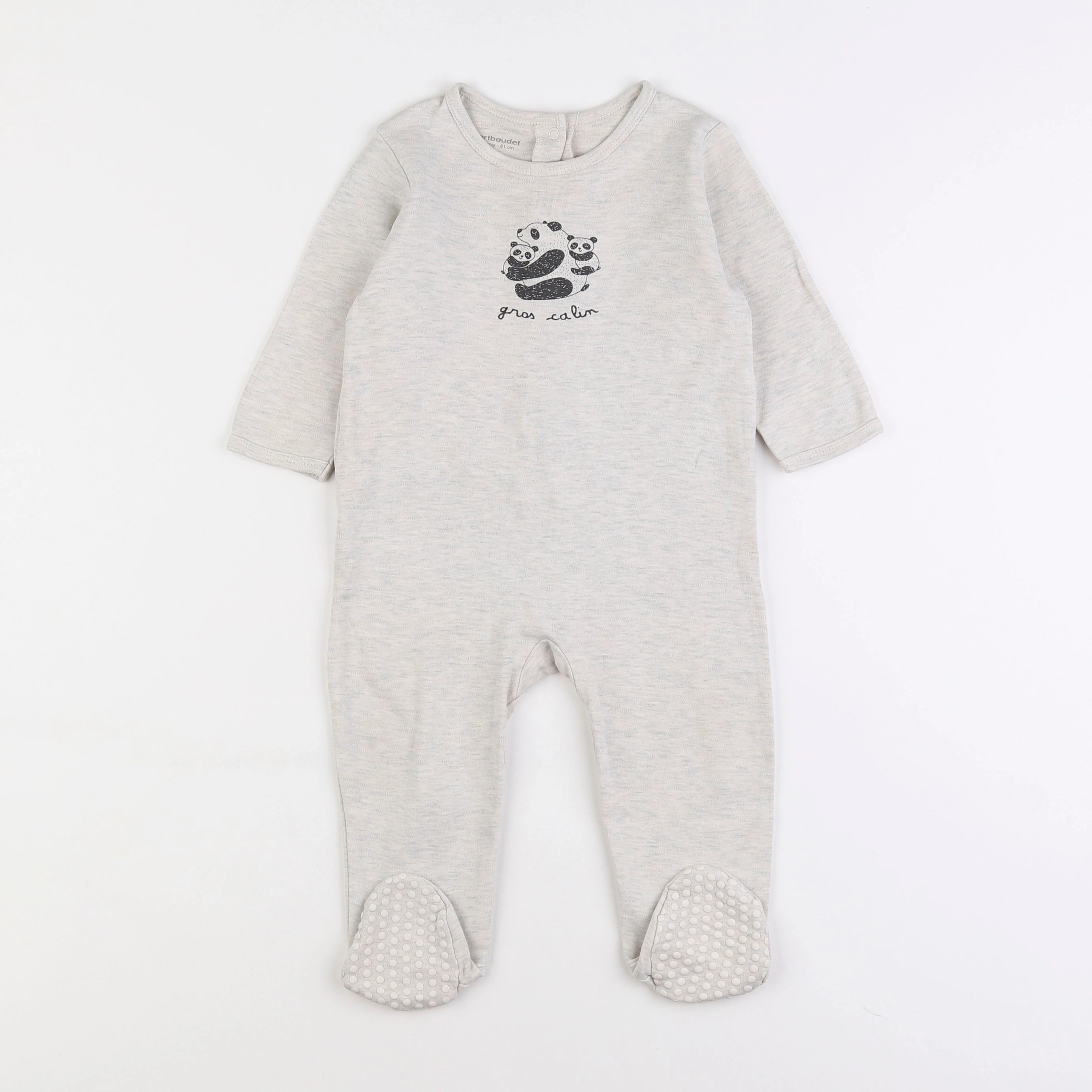 Vertbaudet - pyjama coton beige - 18 mois