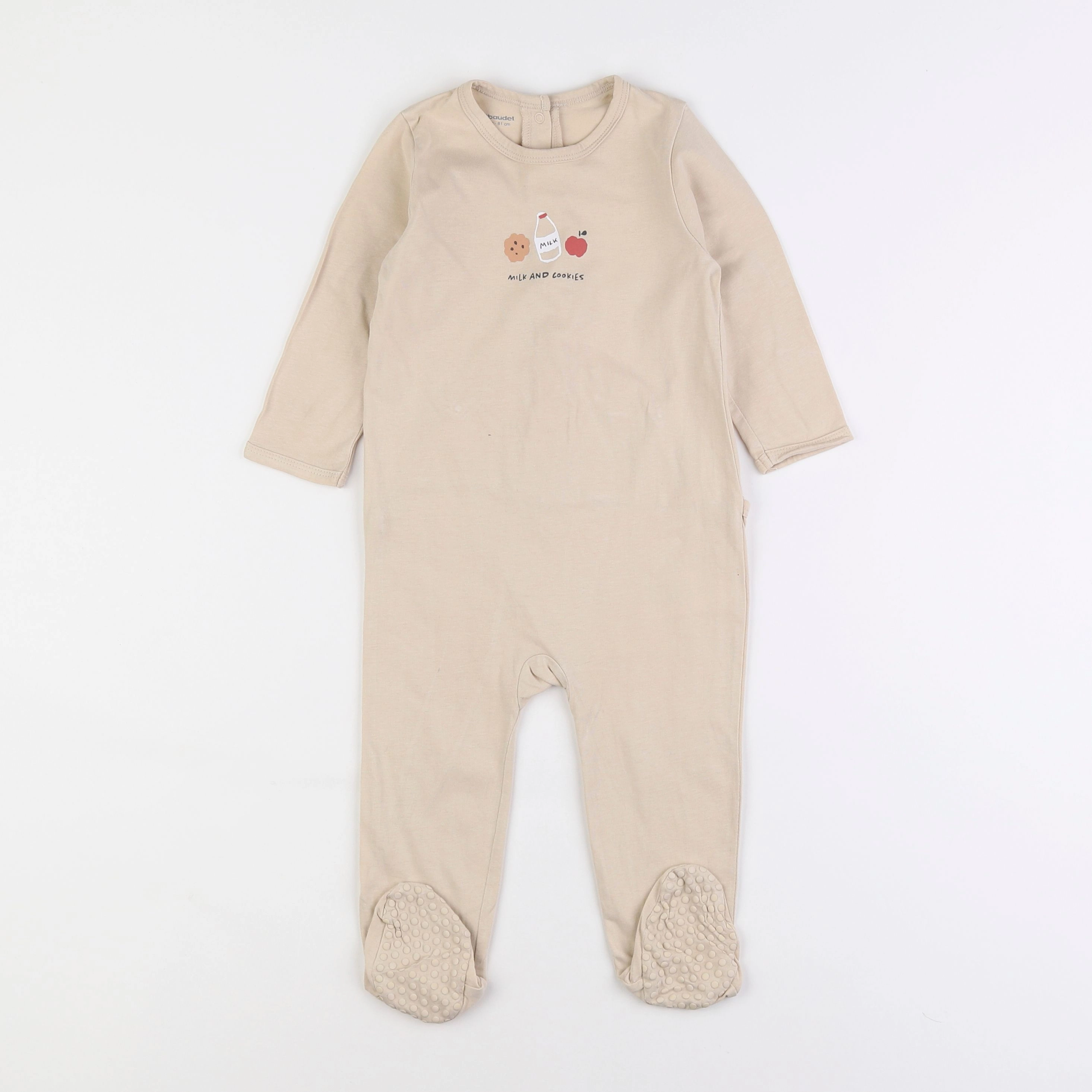 Vertbaudet - pyjama coton beige - 18 mois