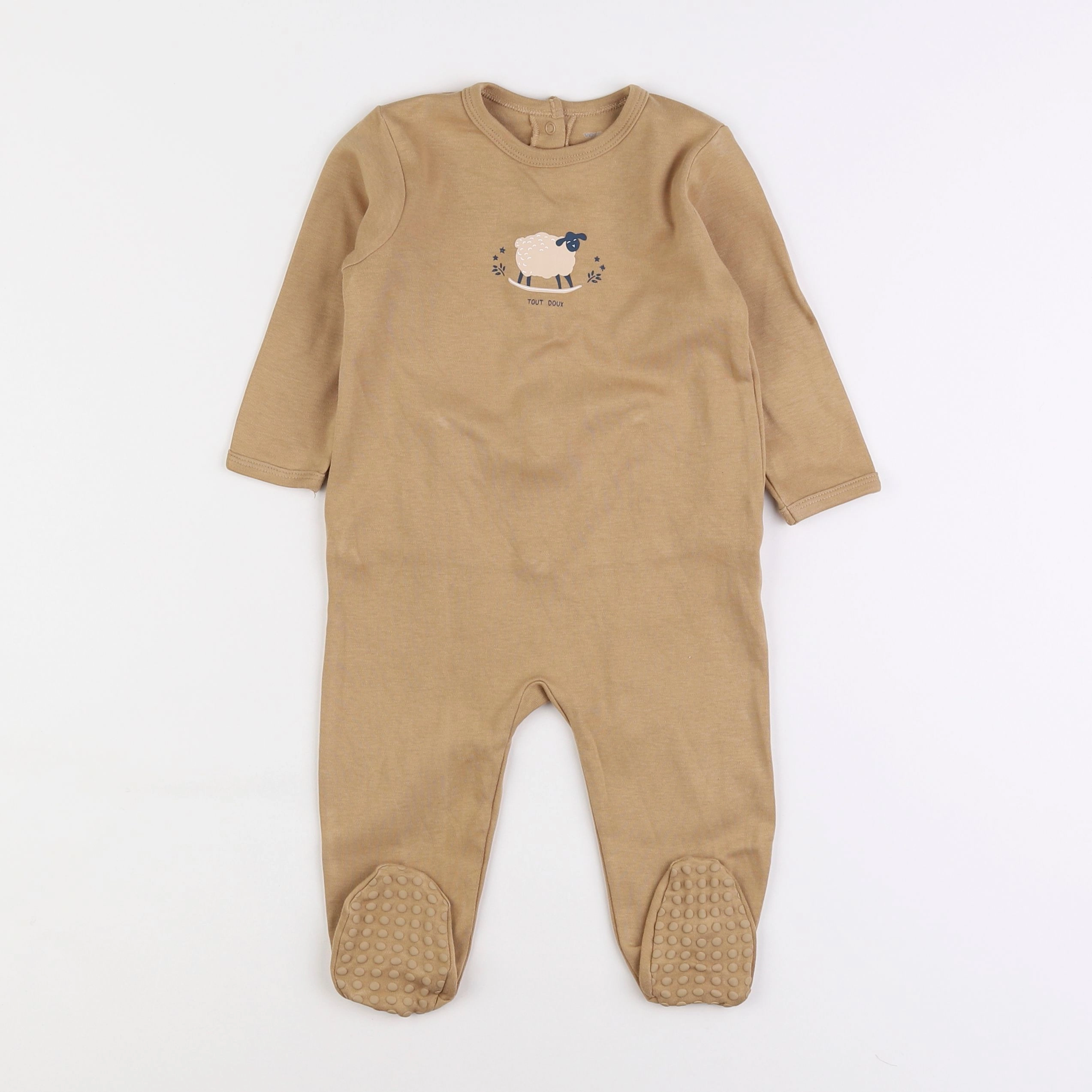 Vertbaudet - pyjama coton marron - 18 mois