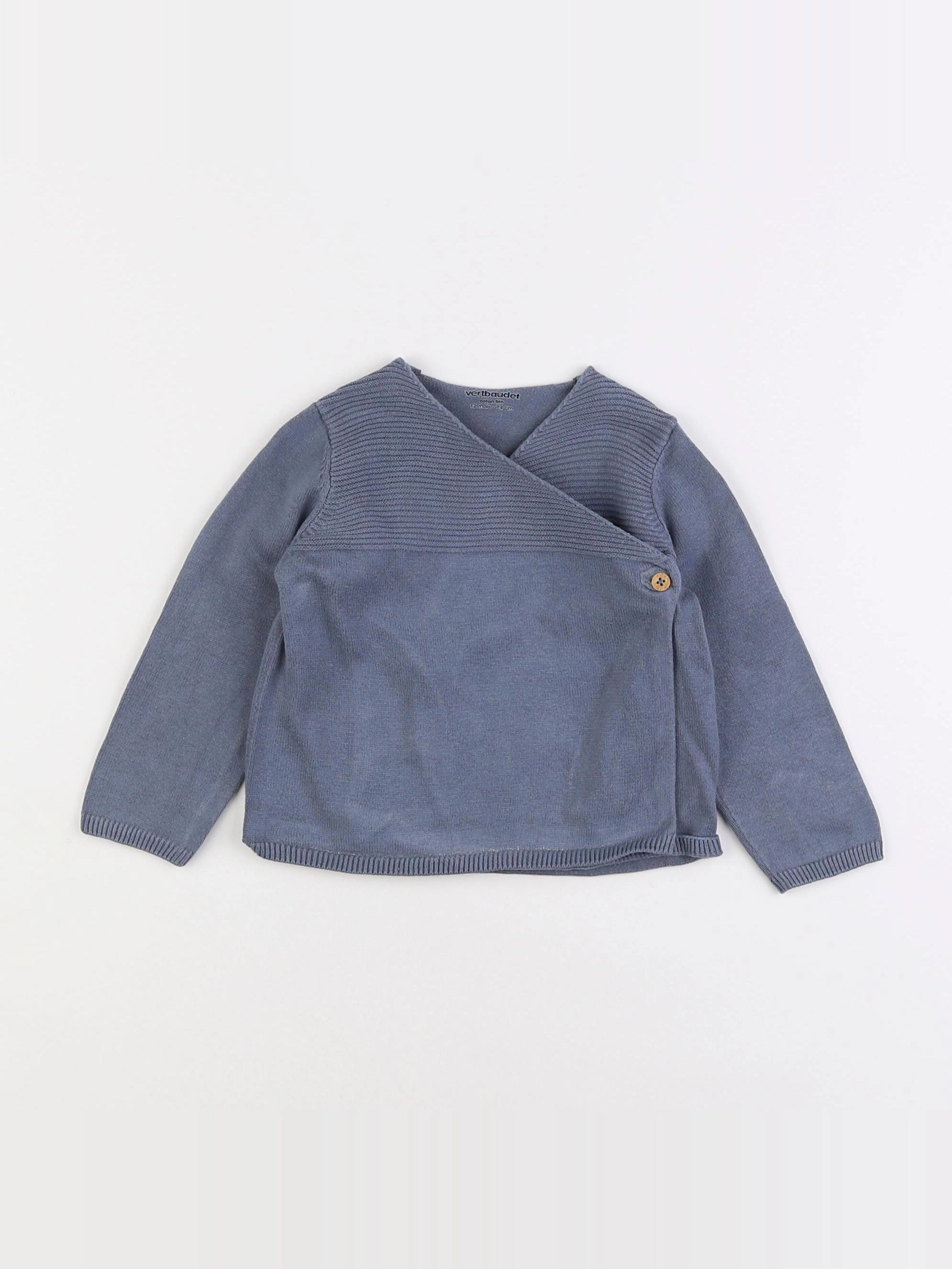 Vertbaudet - gilet bleu - 12 mois