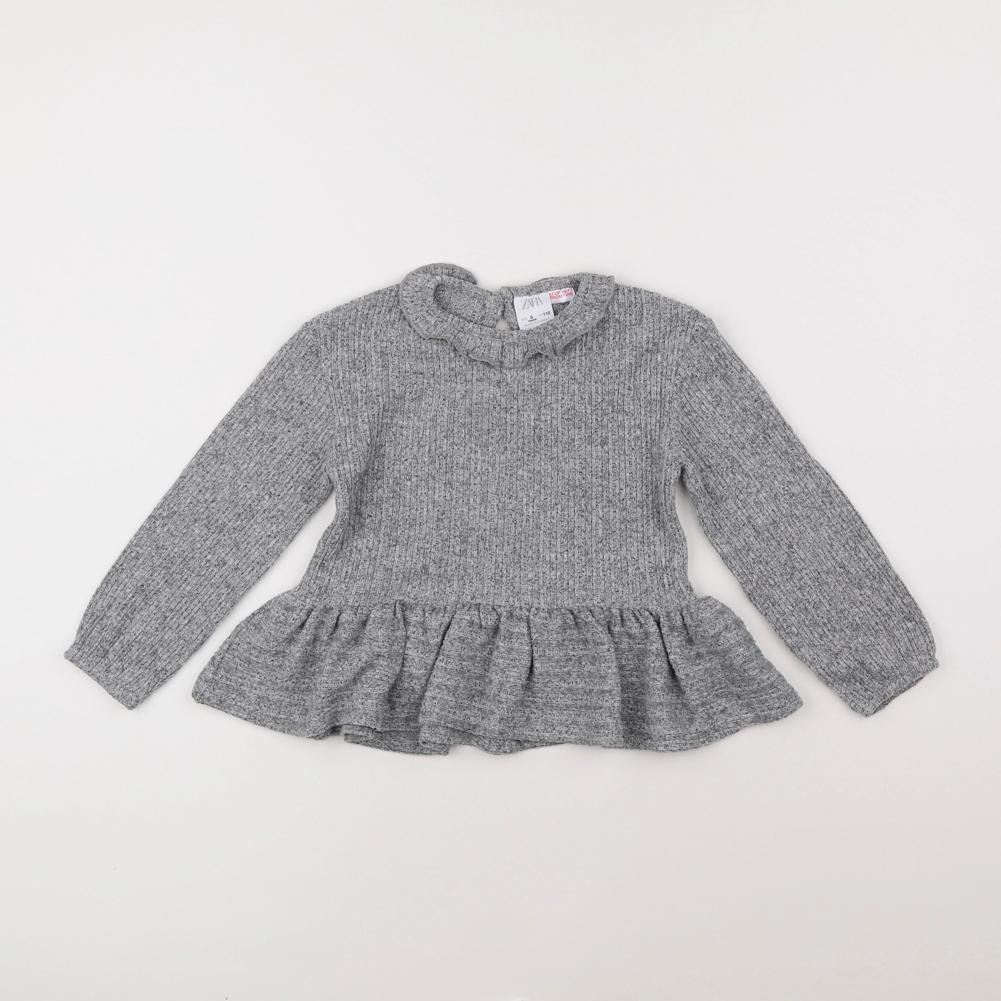 Zara - tee-shirt gris - 5 ans