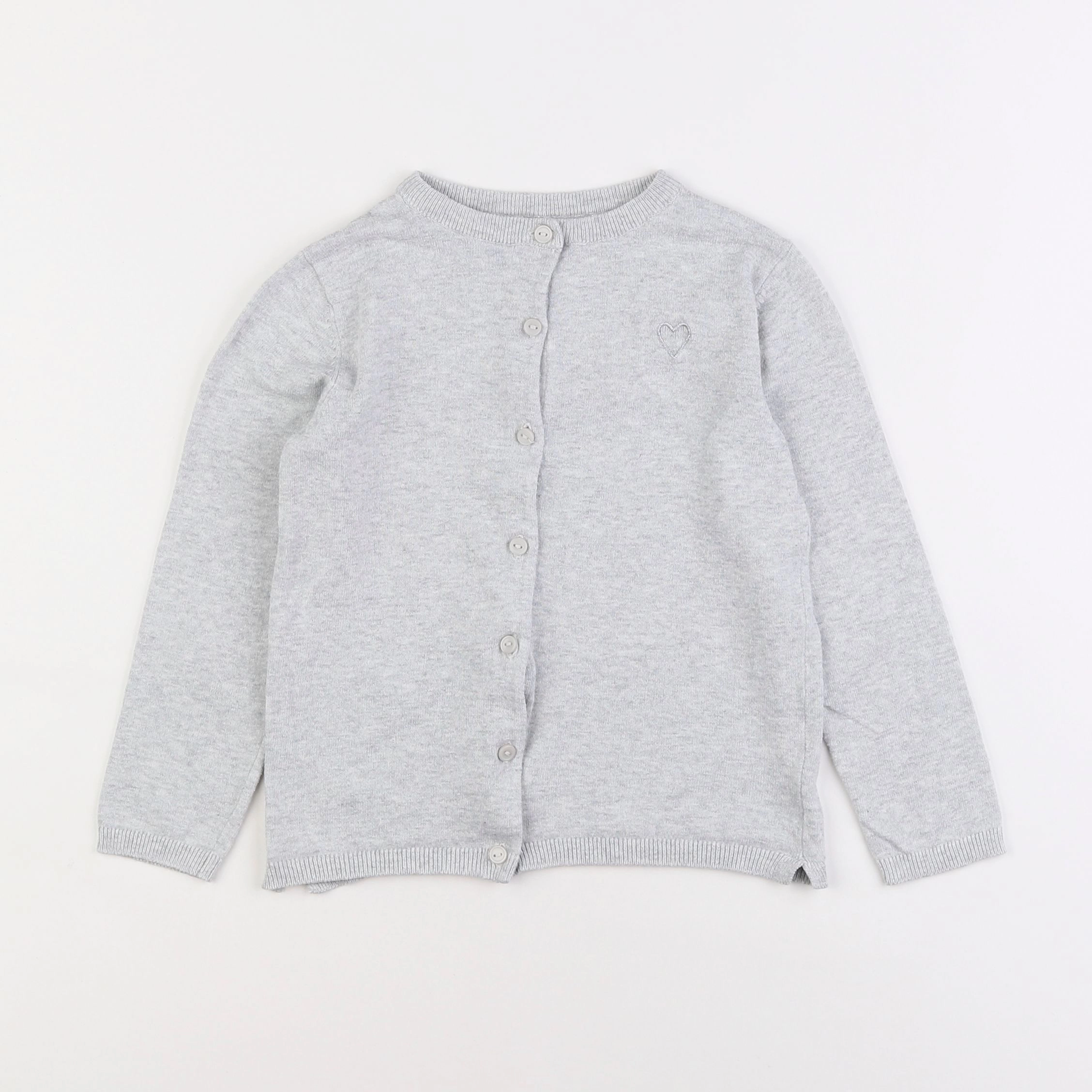 Vertbaudet - gilet gris - 6 ans