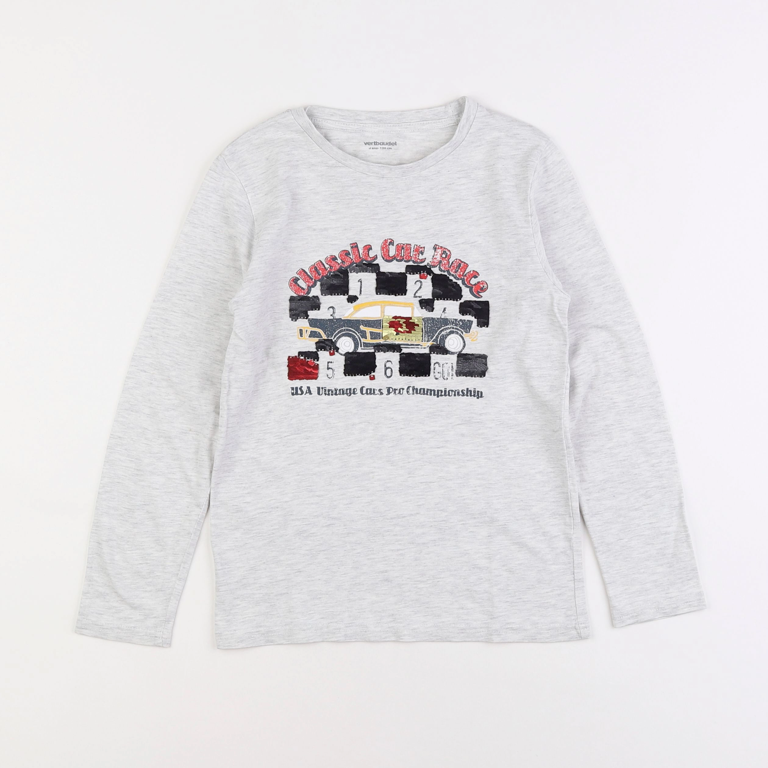 Vertbaudet - tee-shirt gris - 8 ans