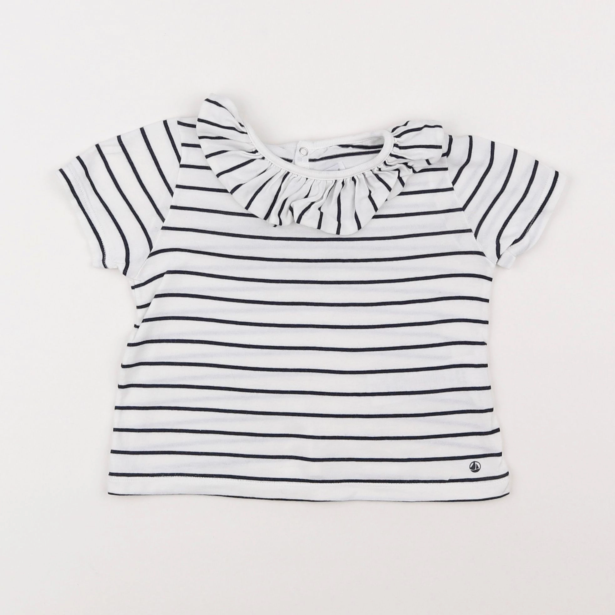 Petit Bateau - tee-shirt bleu - 2 ans