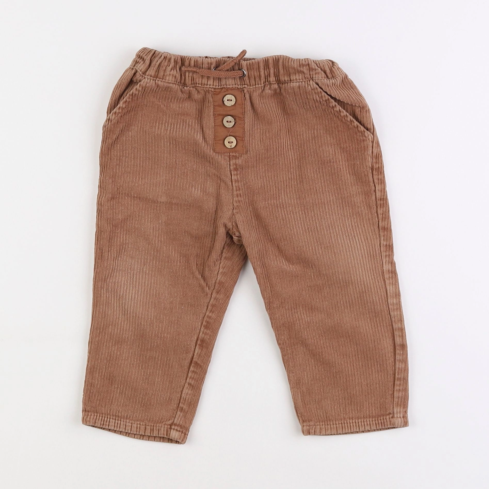 Vertbaudet - pantalon marron - 18 mois