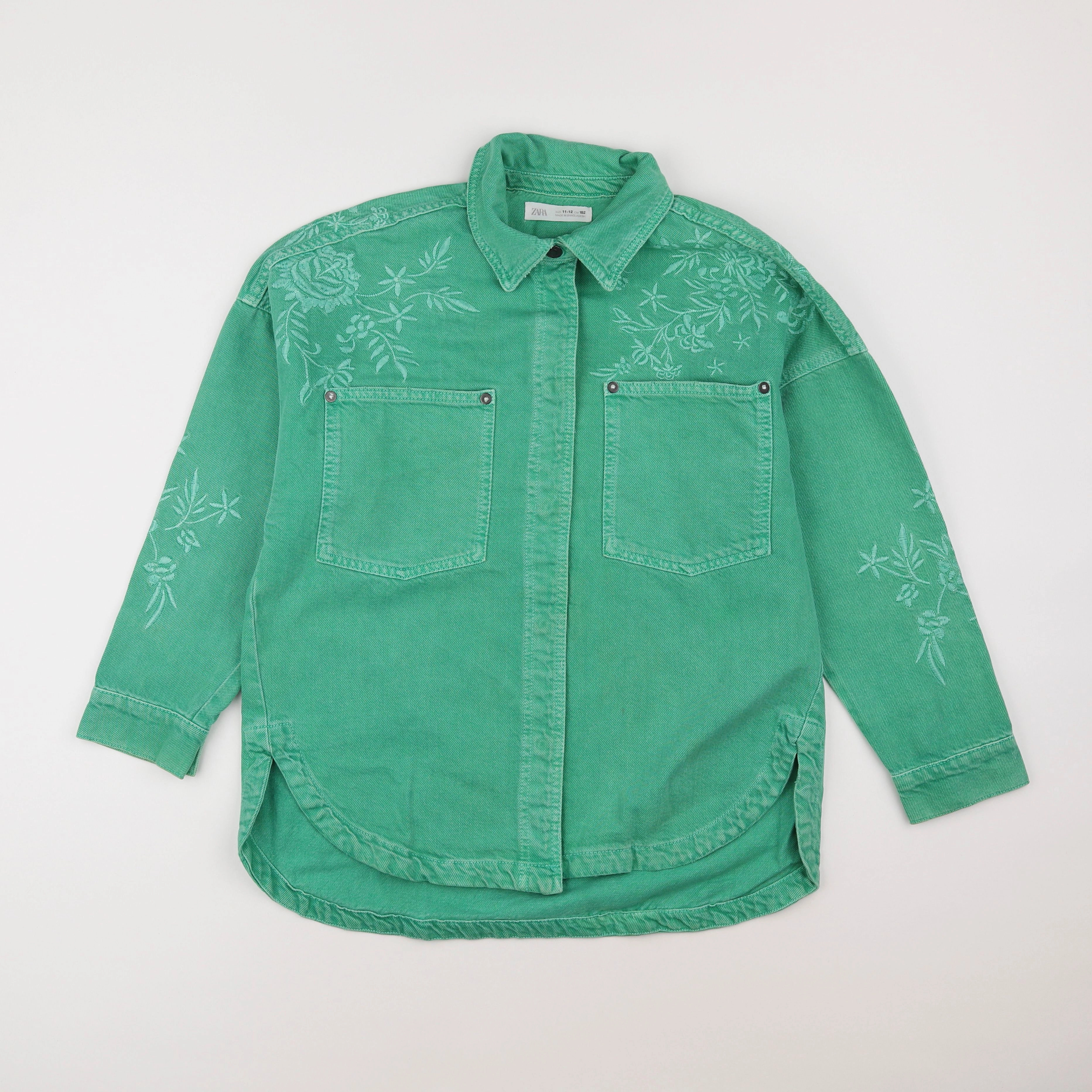 Zara - chemise vert - 11/12 ans