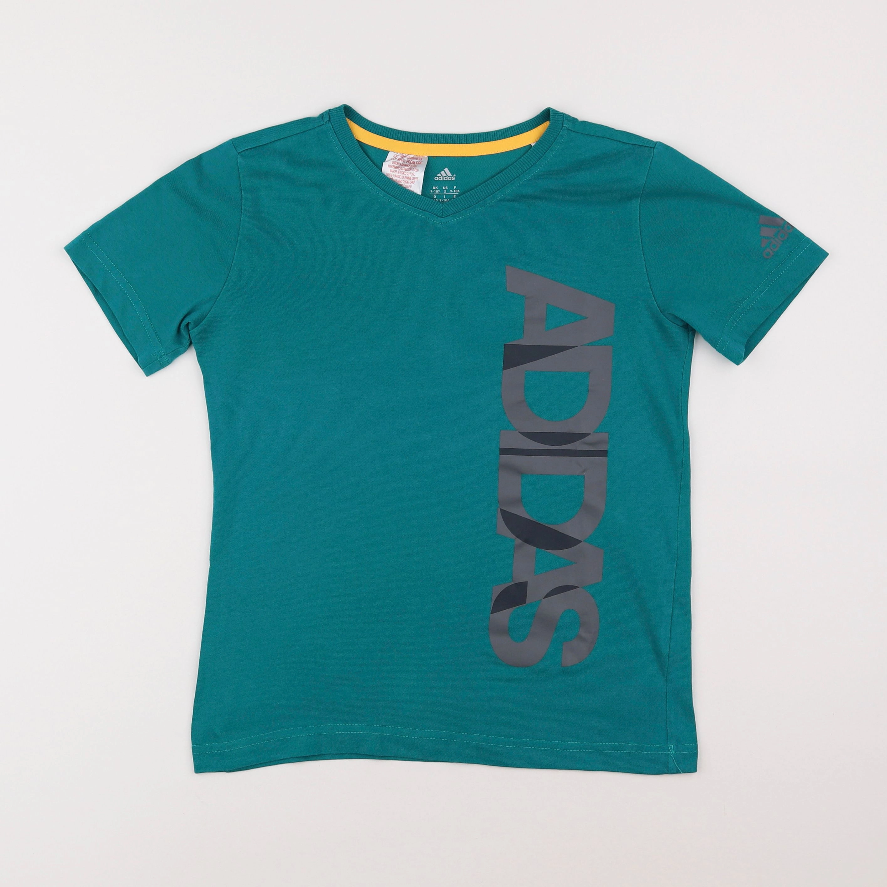 Adidas - tee-shirt vert - 9/10 ans