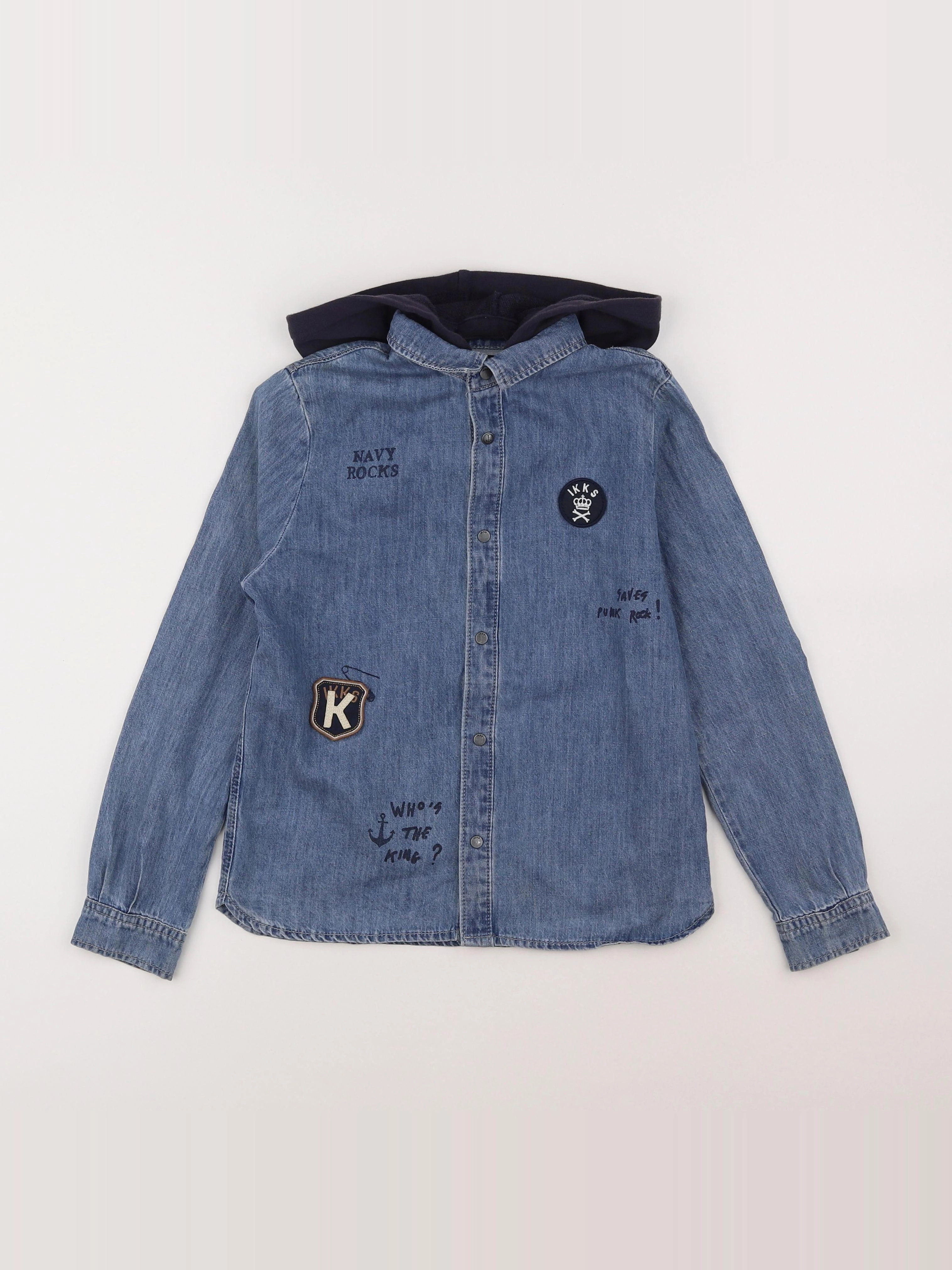 IKKS - chemise bleu - 8 ans
