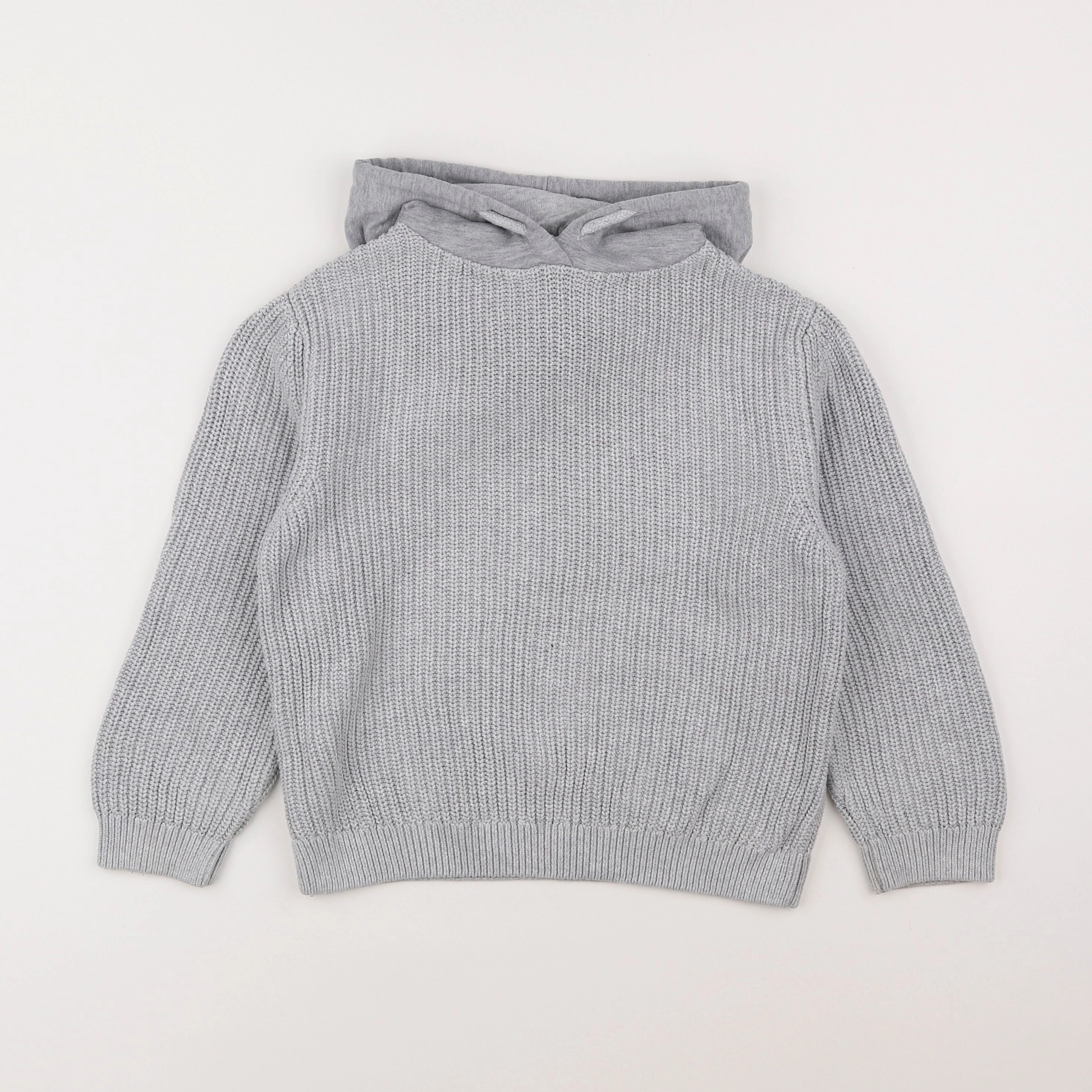 Little Cigogne - pull gris - 8 ans