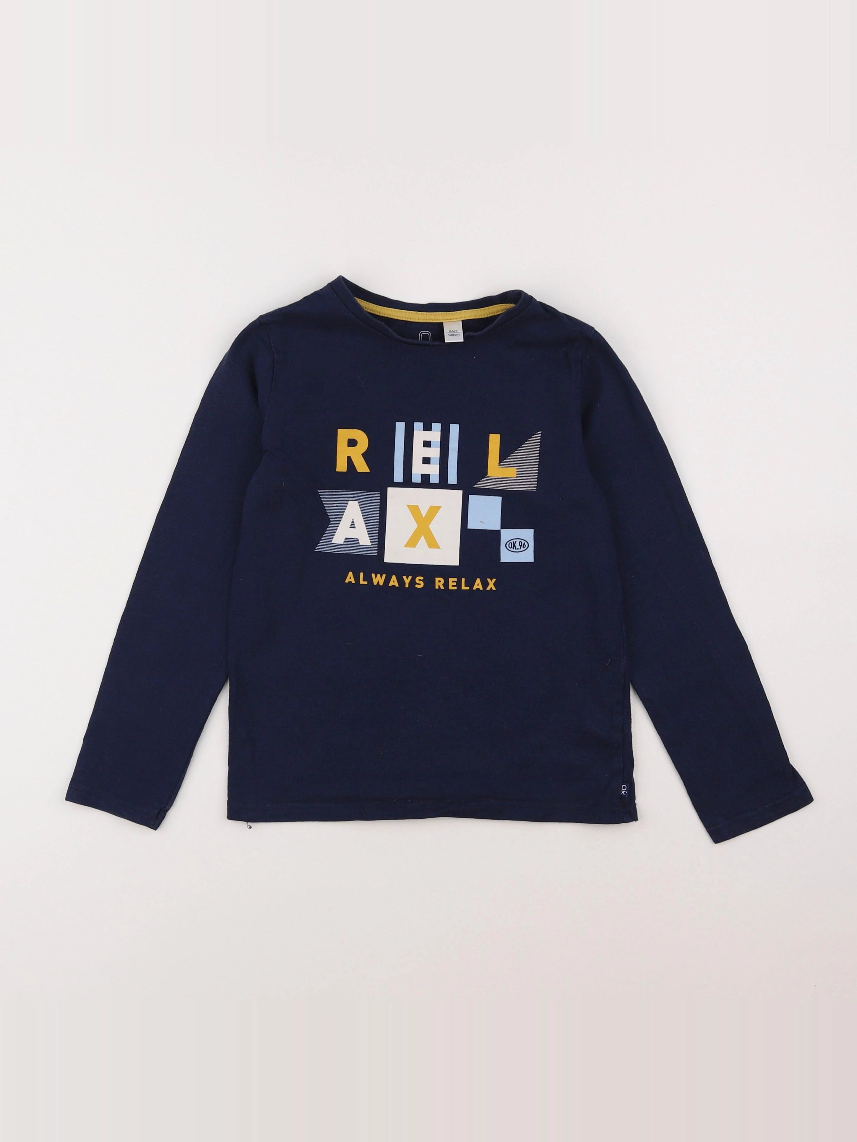 Okaidi - tee-shirt bleu - 8 ans