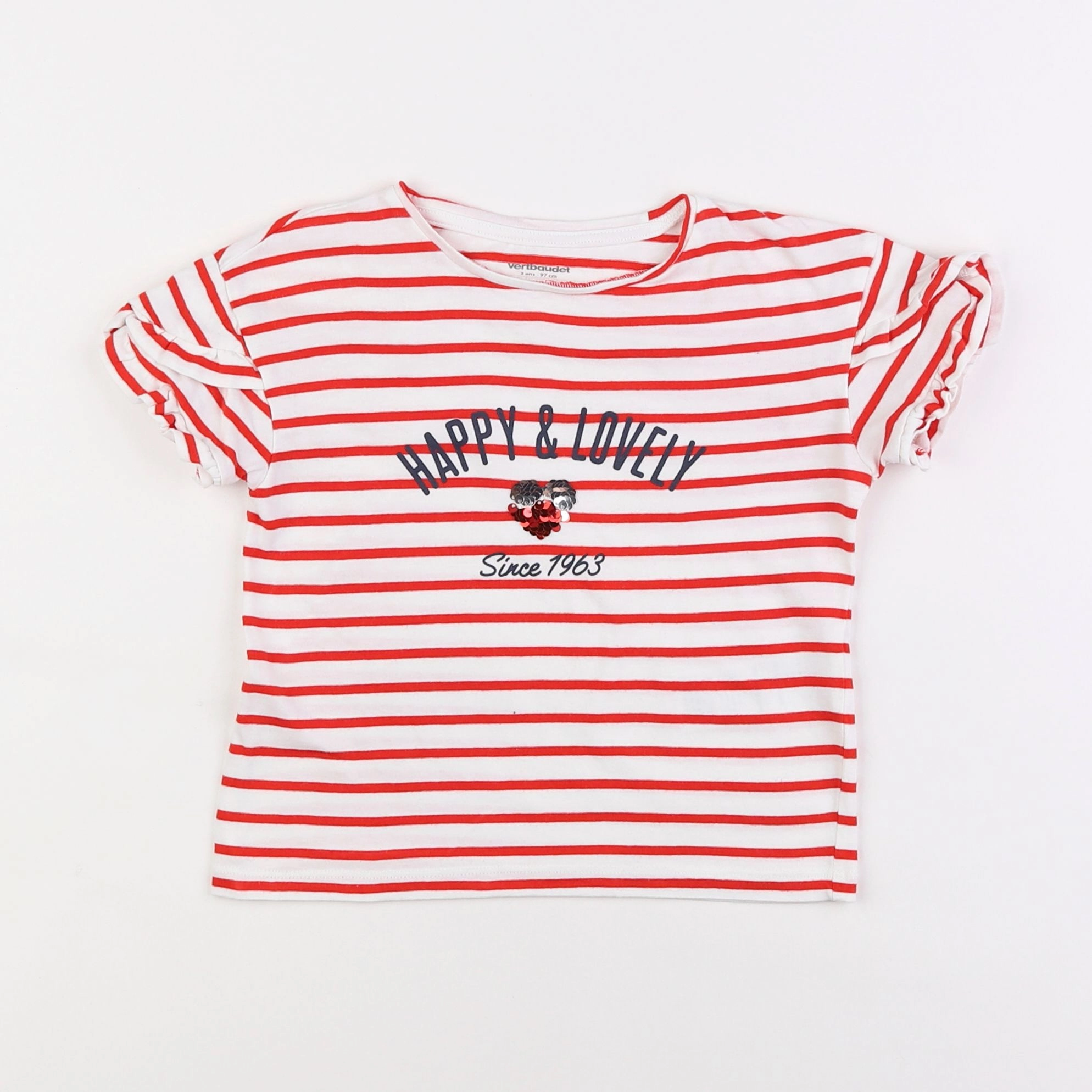 Vertbaudet - tee-shirt rose - 3 ans