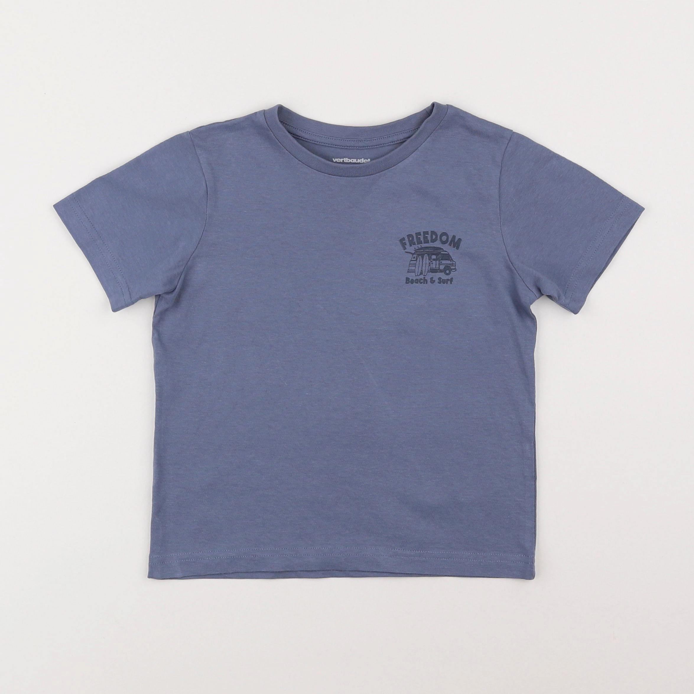 Vertbaudet - tee-shirt bleu - 5 ans