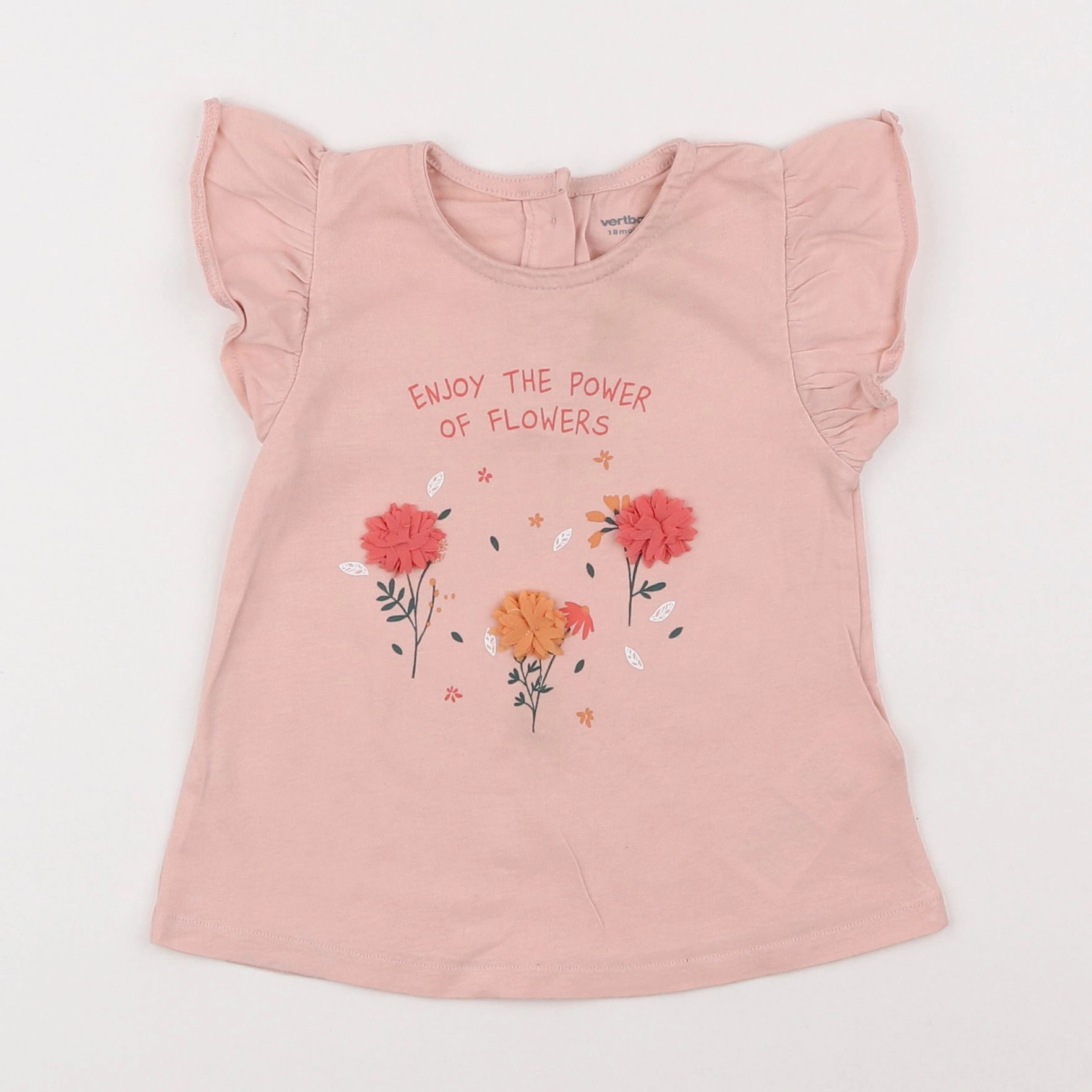 Vertbaudet - tee-shirt rose - 18 mois