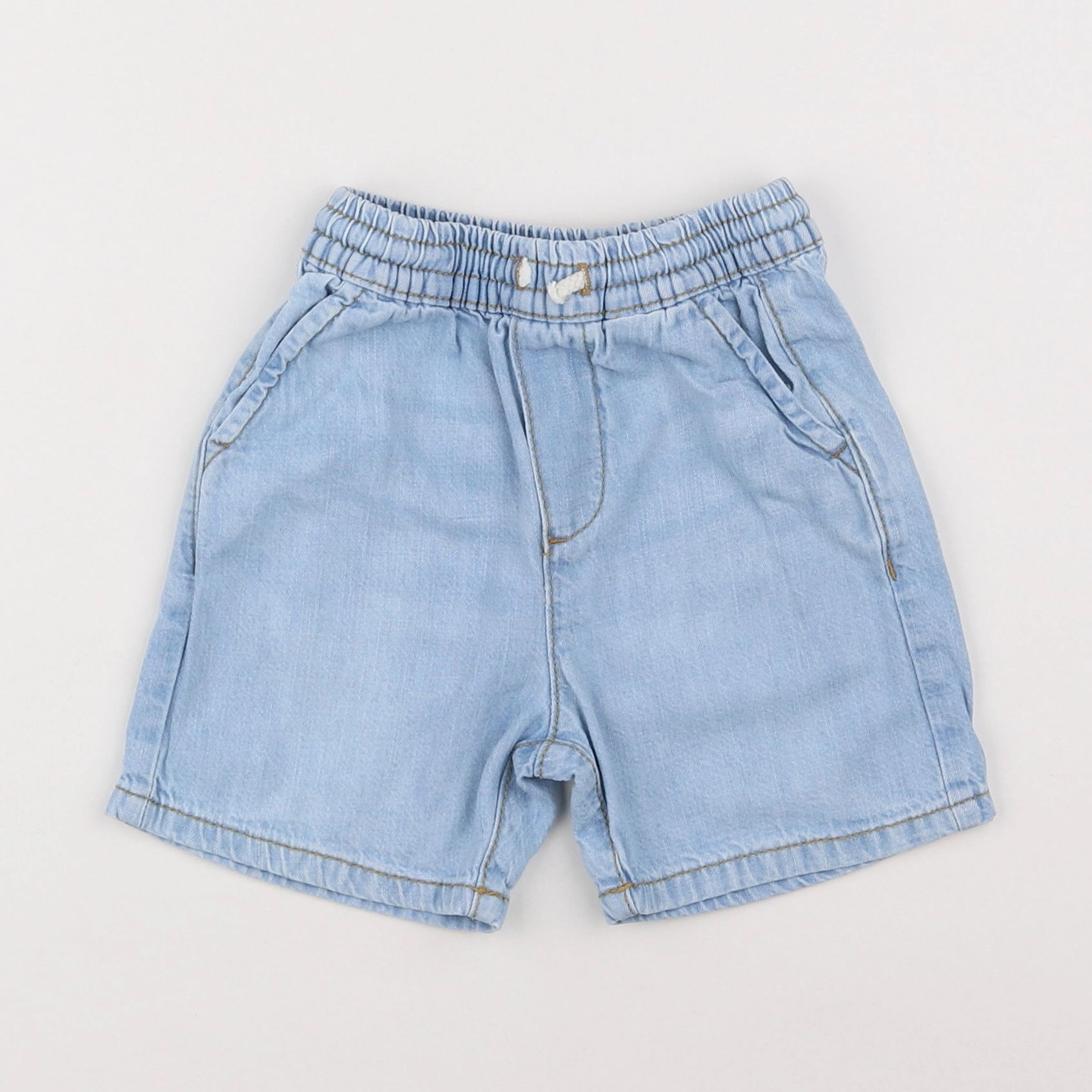 Zara - short bleu - 12/18 mois