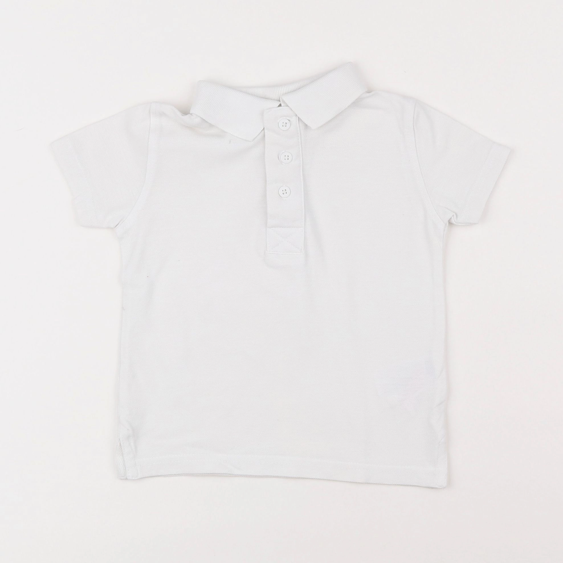 Vertbaudet - polo blanc - 2 ans