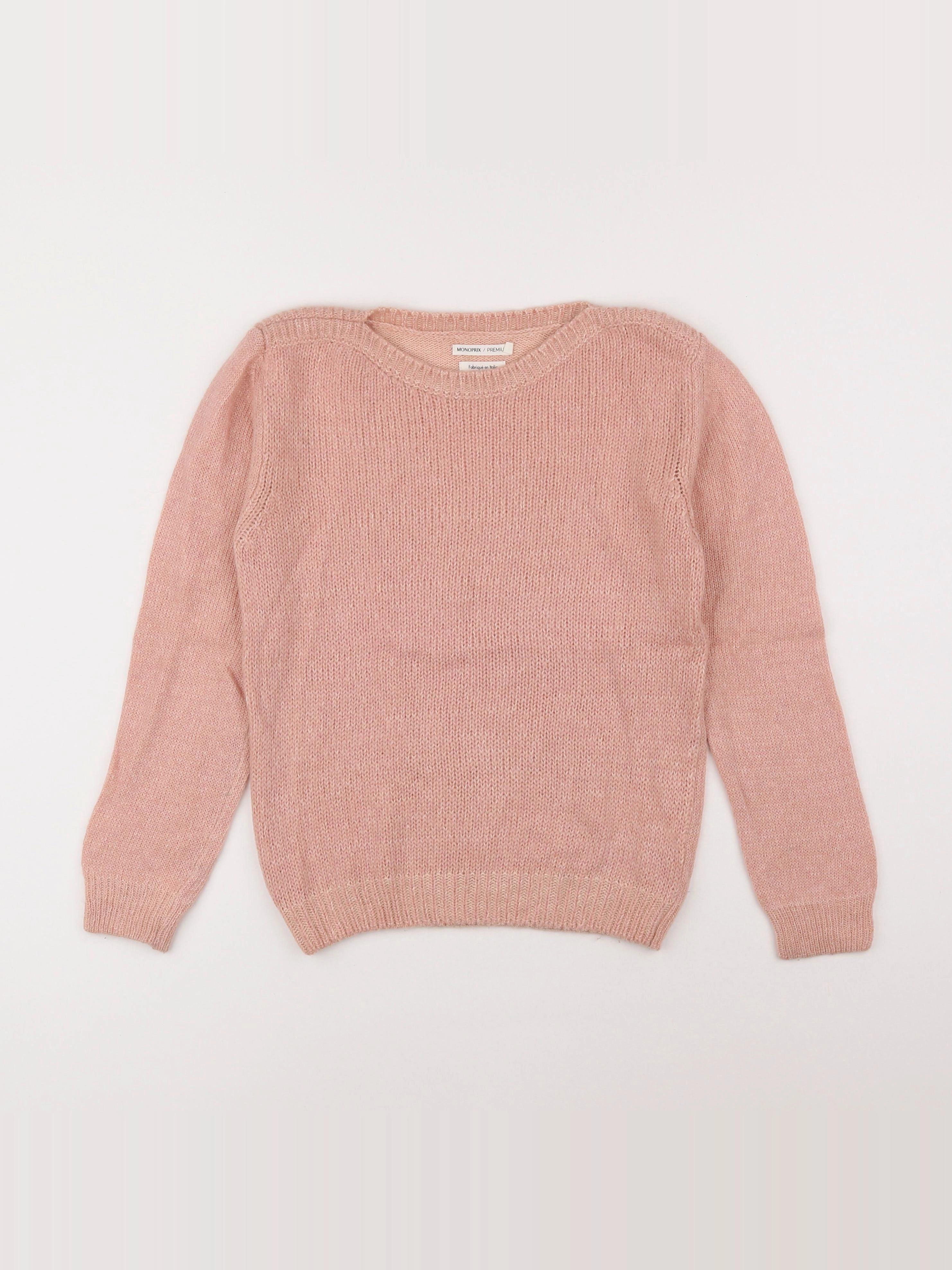 Monoprix - pull rose - 10 ans