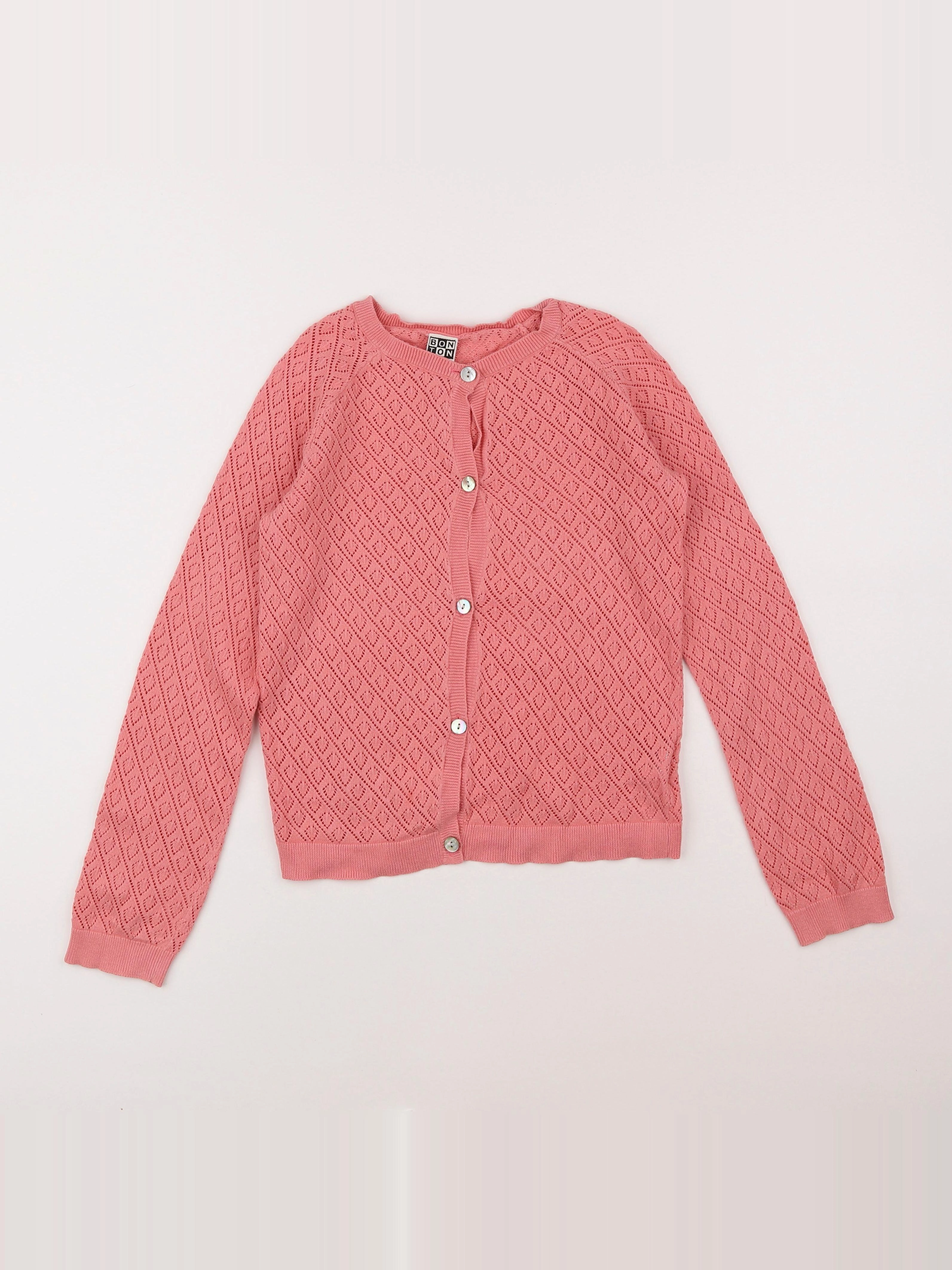 Bonton - gilet rose - 10 ans