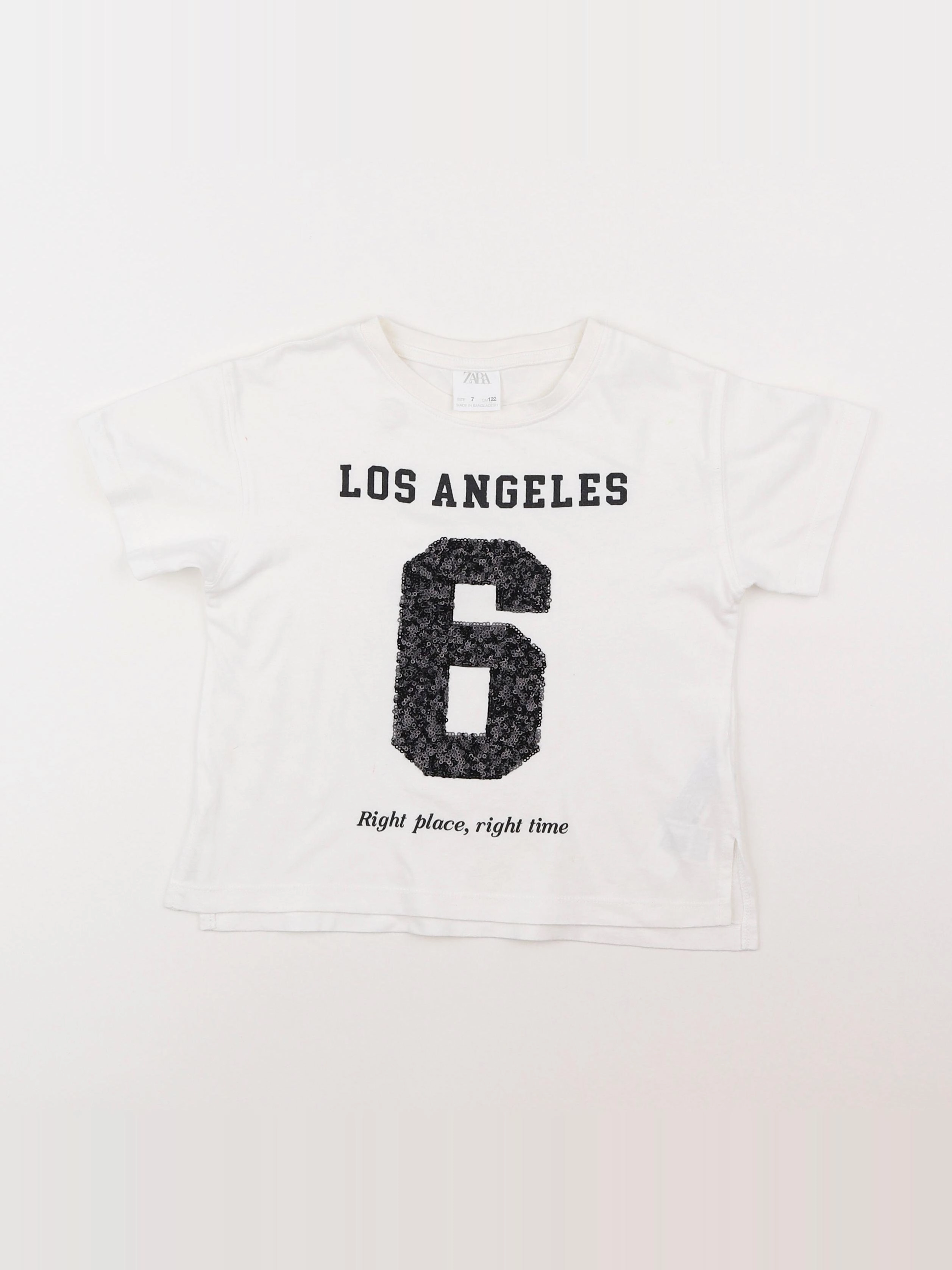 Zara - tee-shirt blanc - 7 ans