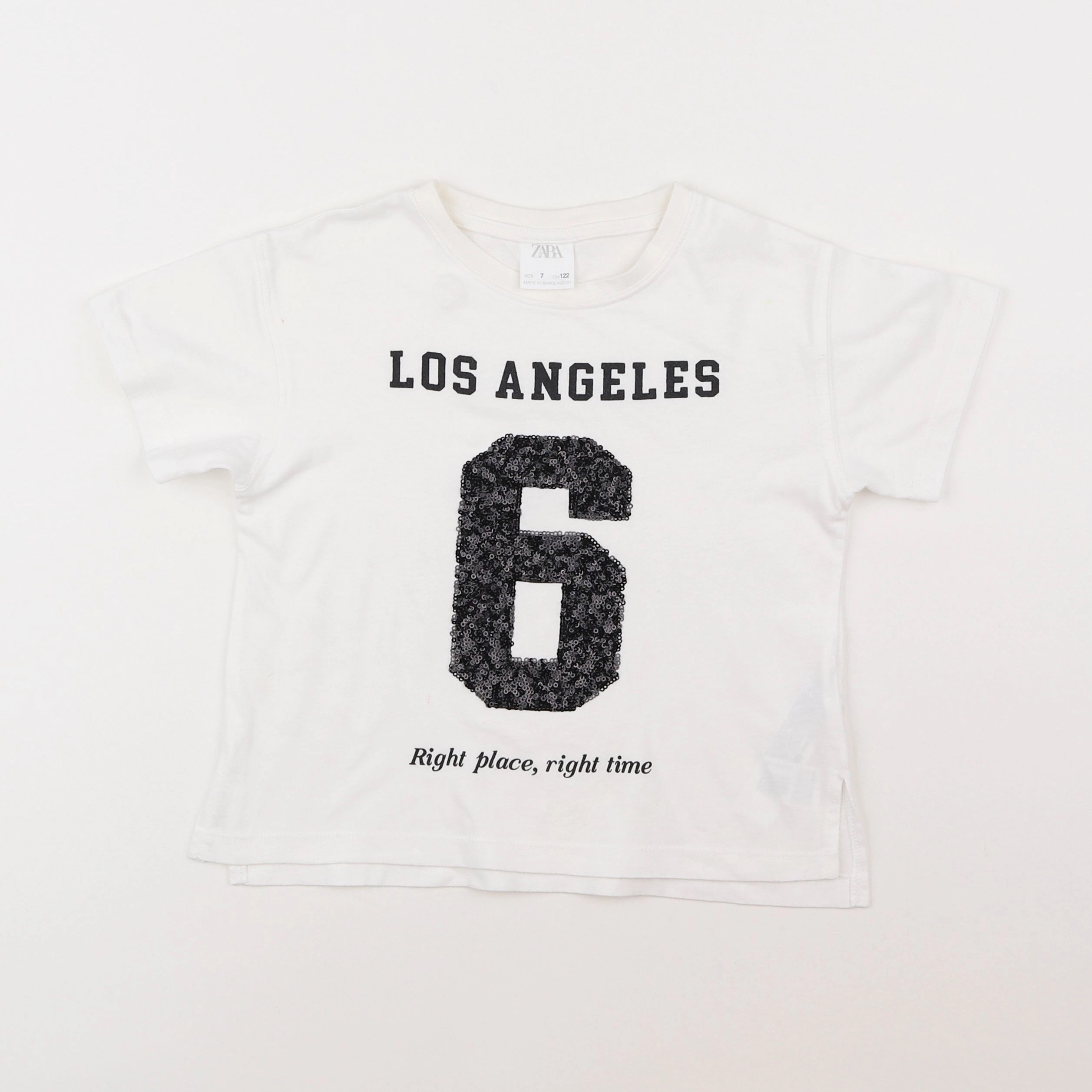 Zara - tee-shirt blanc - 7 ans