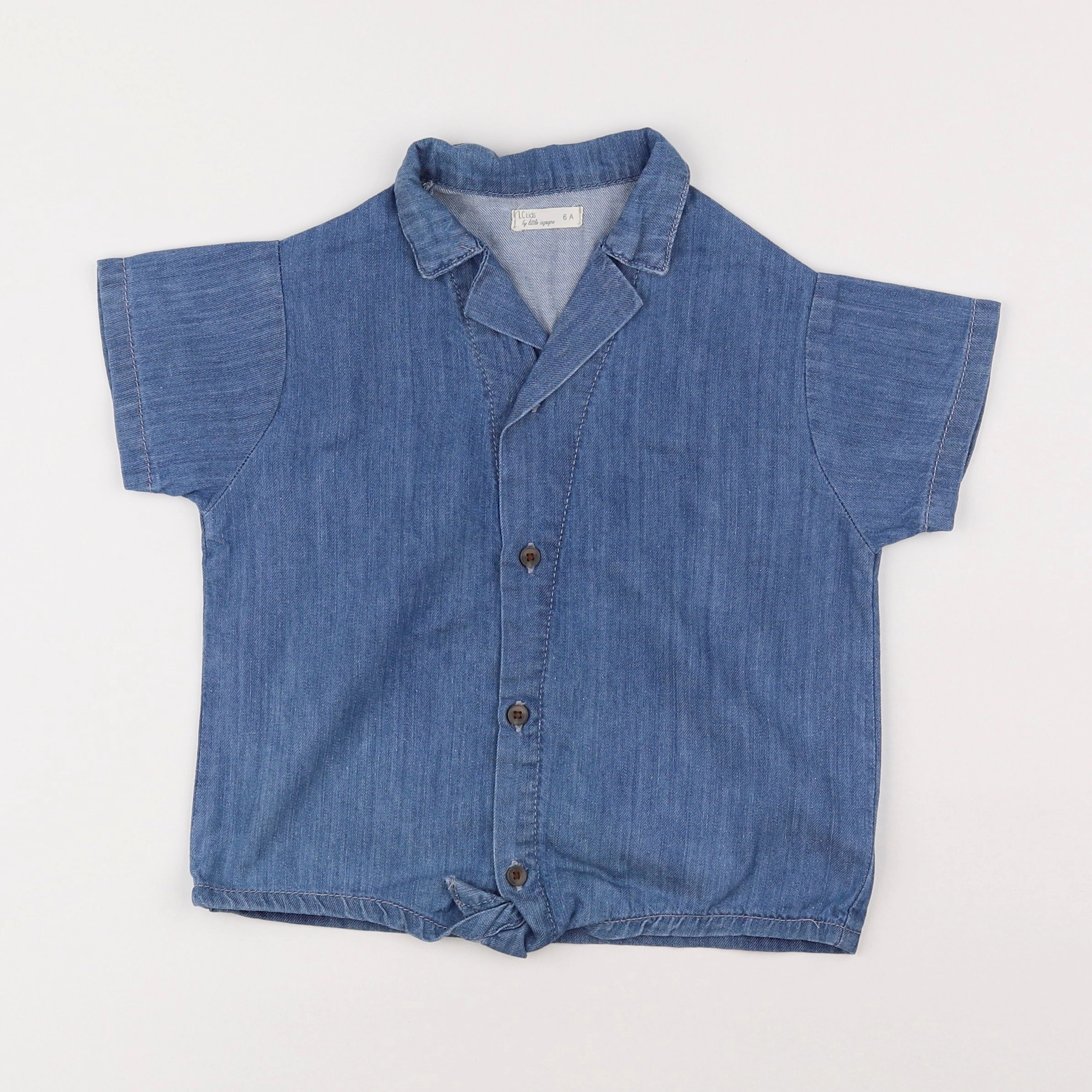 Little Cigogne - chemise bleu - 6 ans