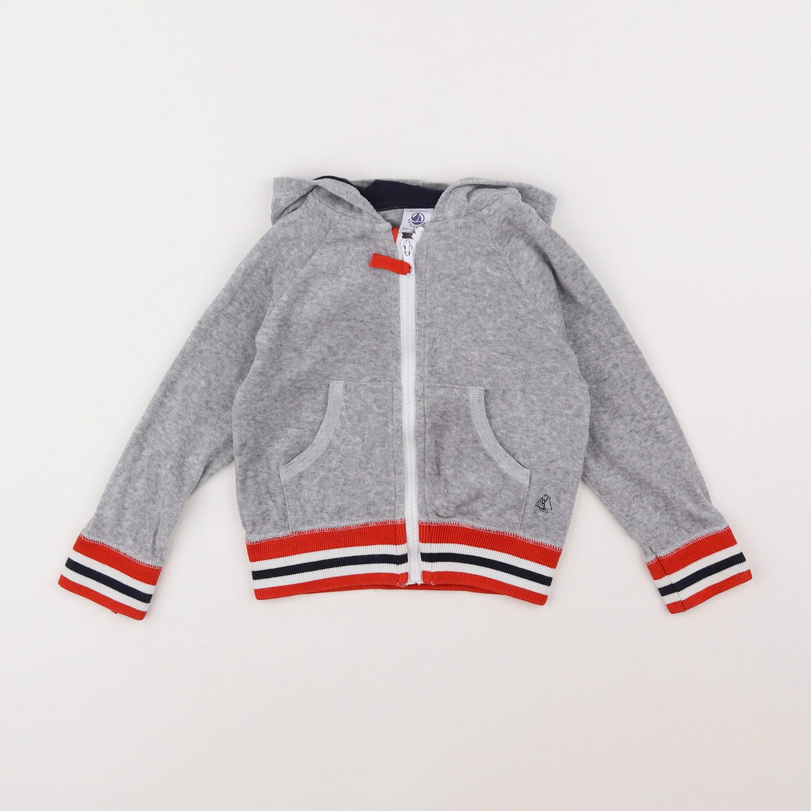 Petit Bateau - sweat gris - 3 ans