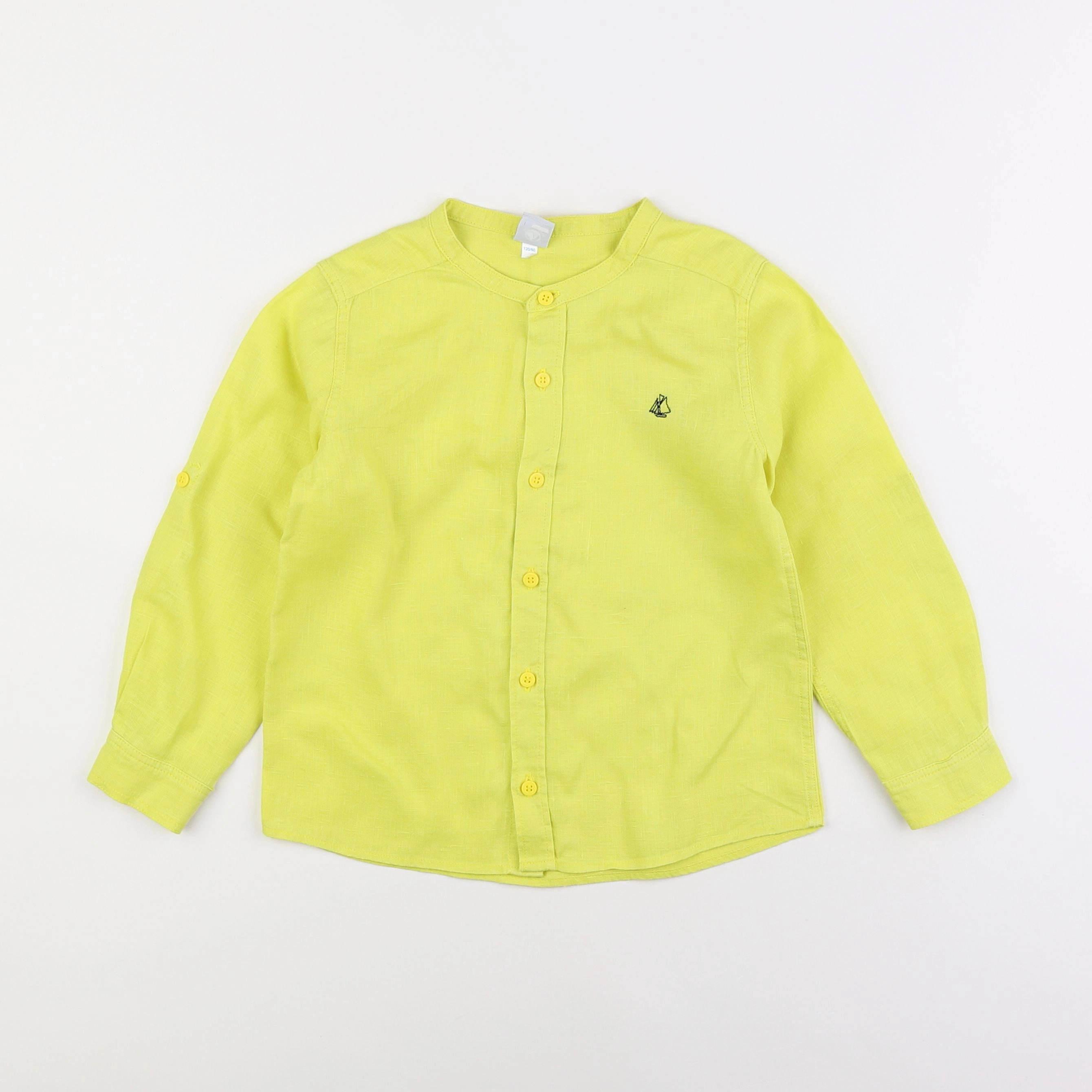 Petit Bateau - chemise jaune - 6 ans