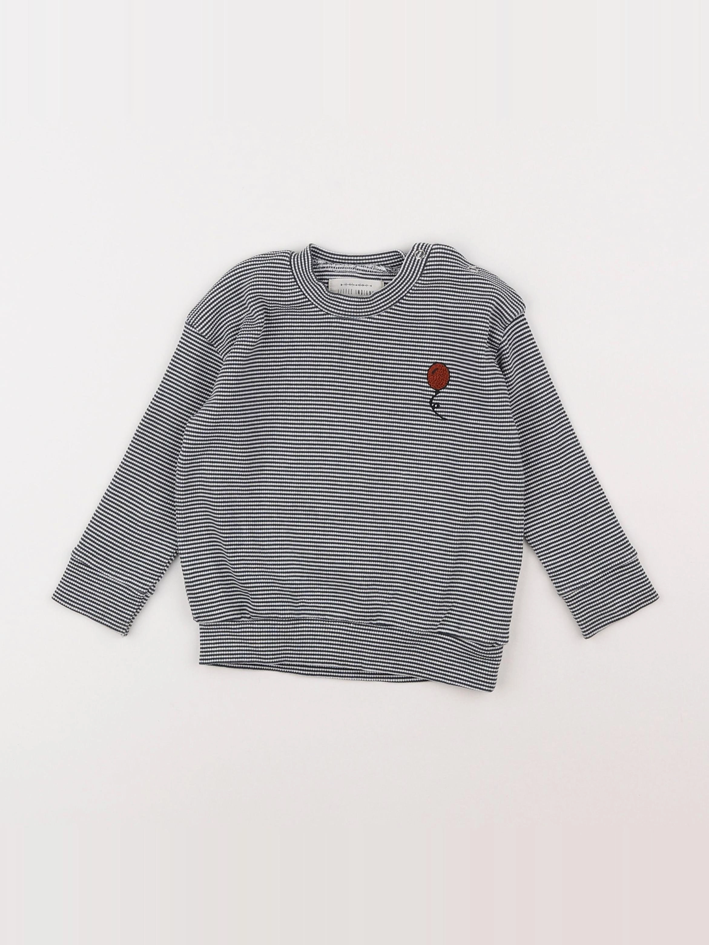 Little Indians - sweat bleu - 12/18 mois