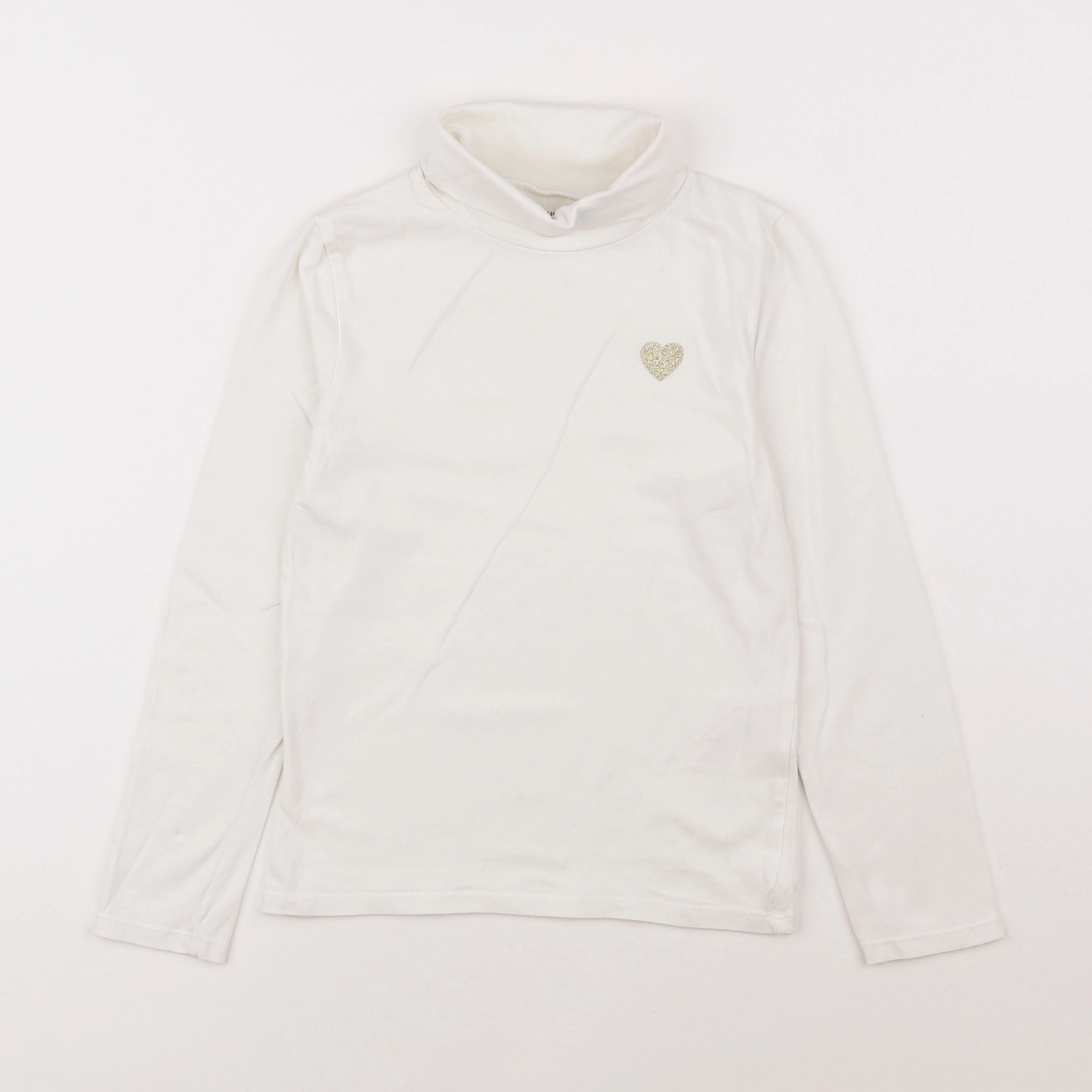 Vertbaudet - sous-pull blanc - 8 ans