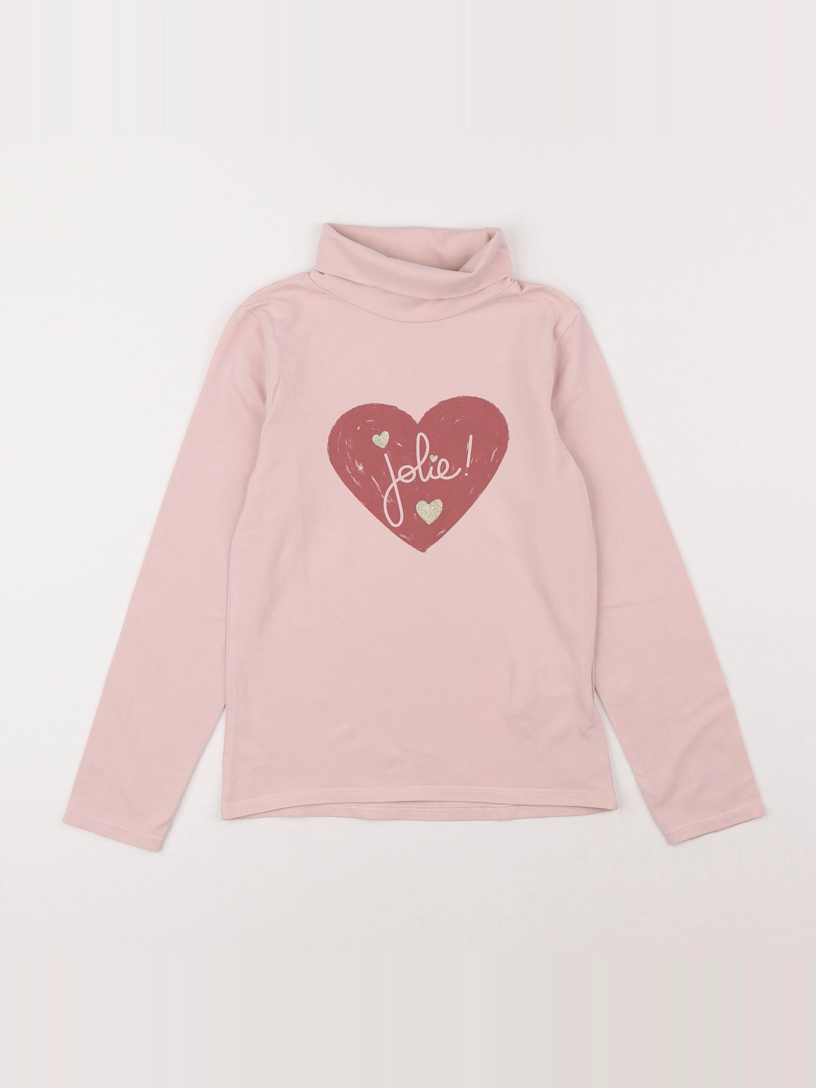 Vertbaudet - sous-pull rose - 8 ans