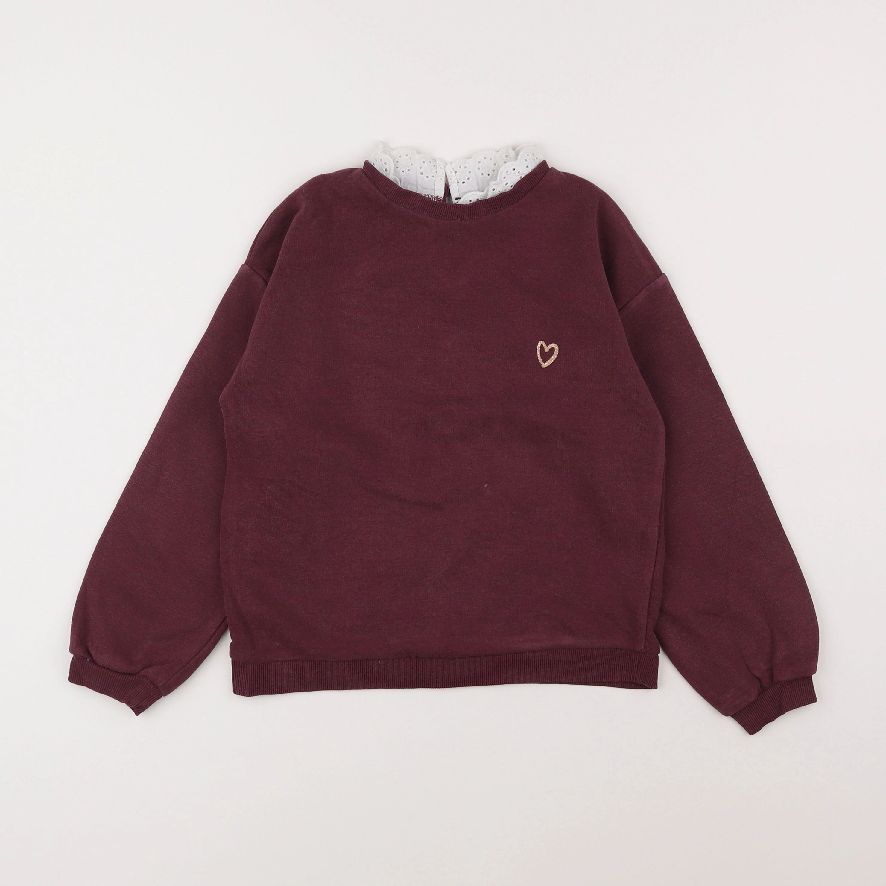 Vertbaudet - sweat violet - 8 ans