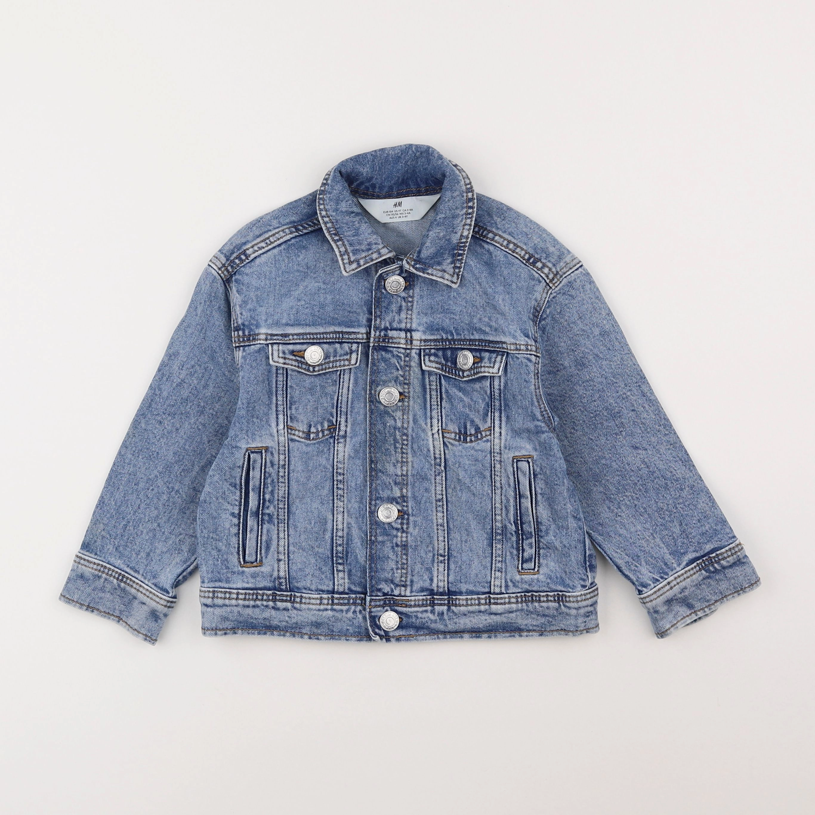 H&M - veste bleu - 3/4 ans