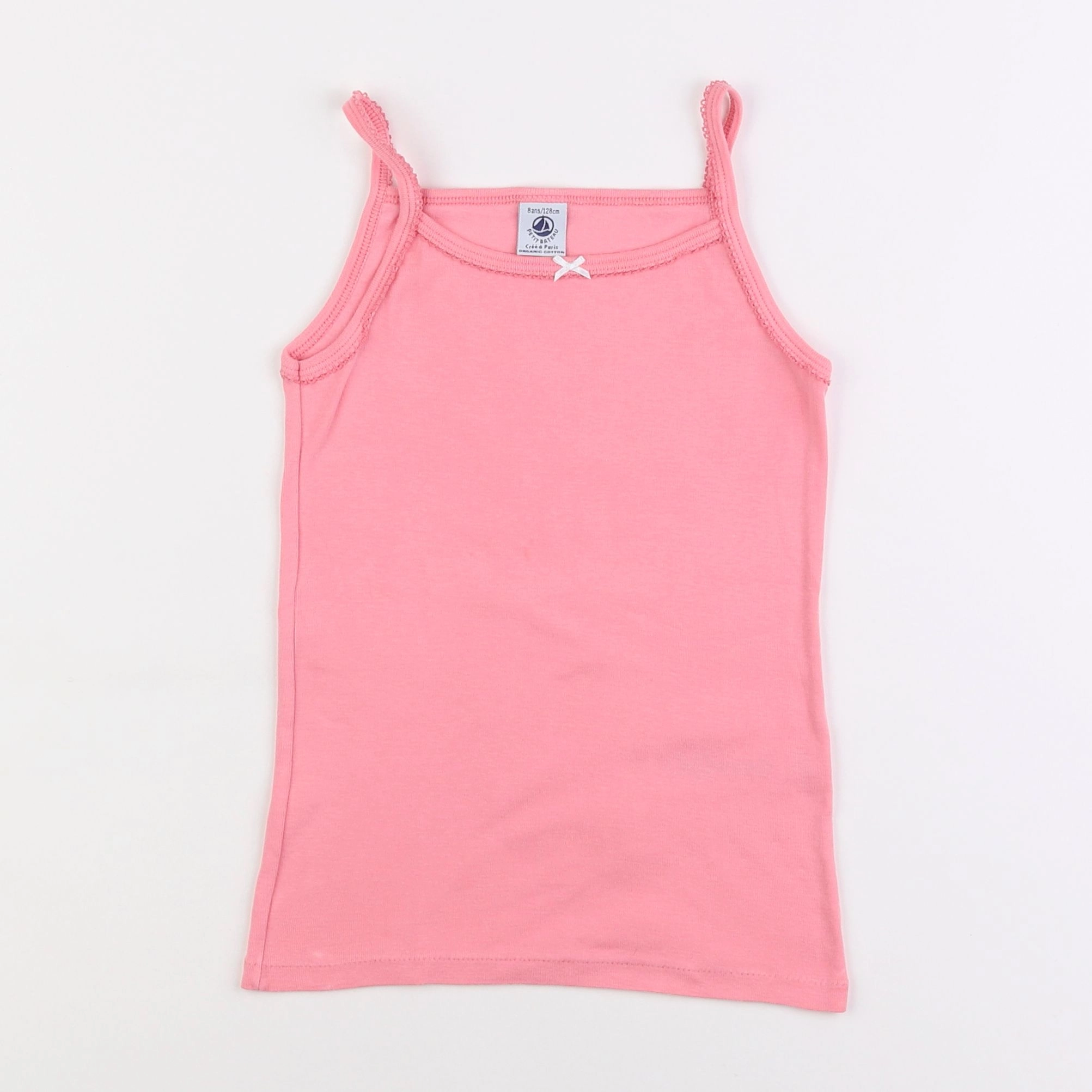 Petit Bateau - maillot de corps rose - 8 ans