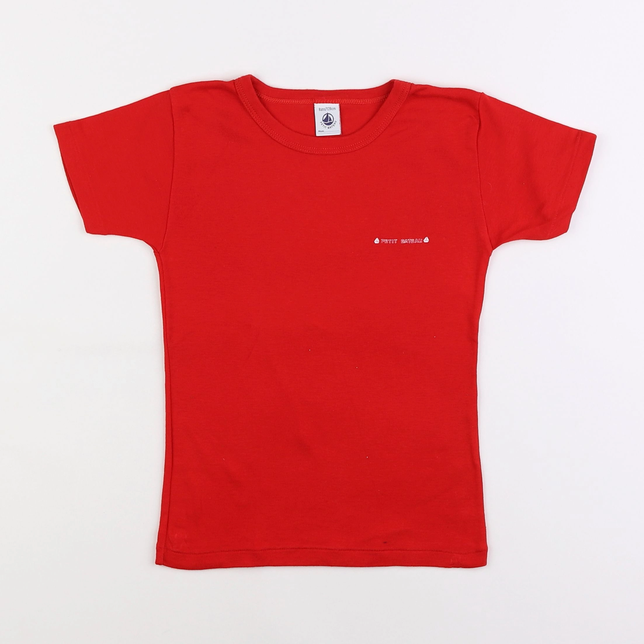 Petit Bateau - maillot de corps rouge - 8 ans