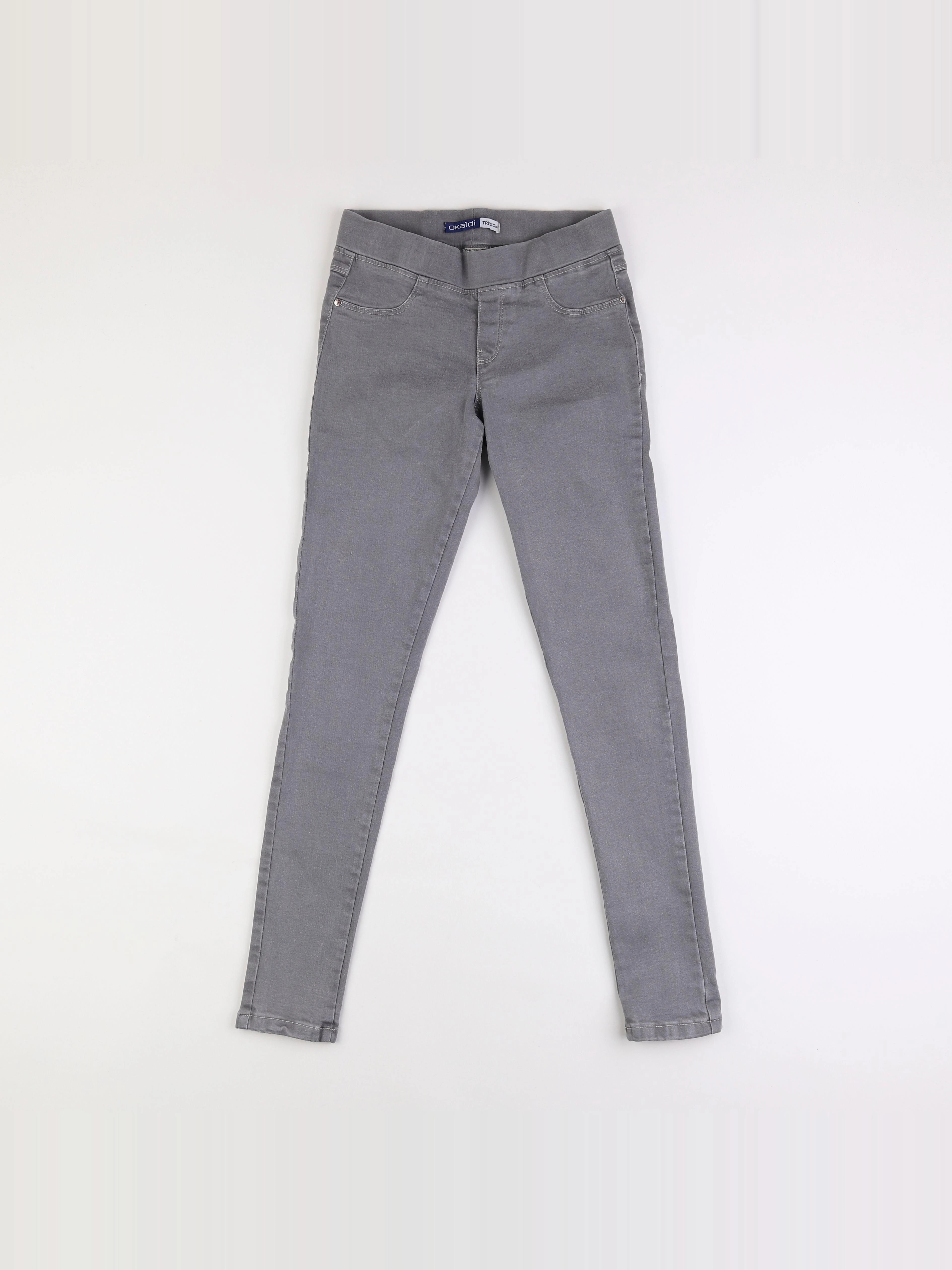 Okaidi - jegging gris - 12 ans