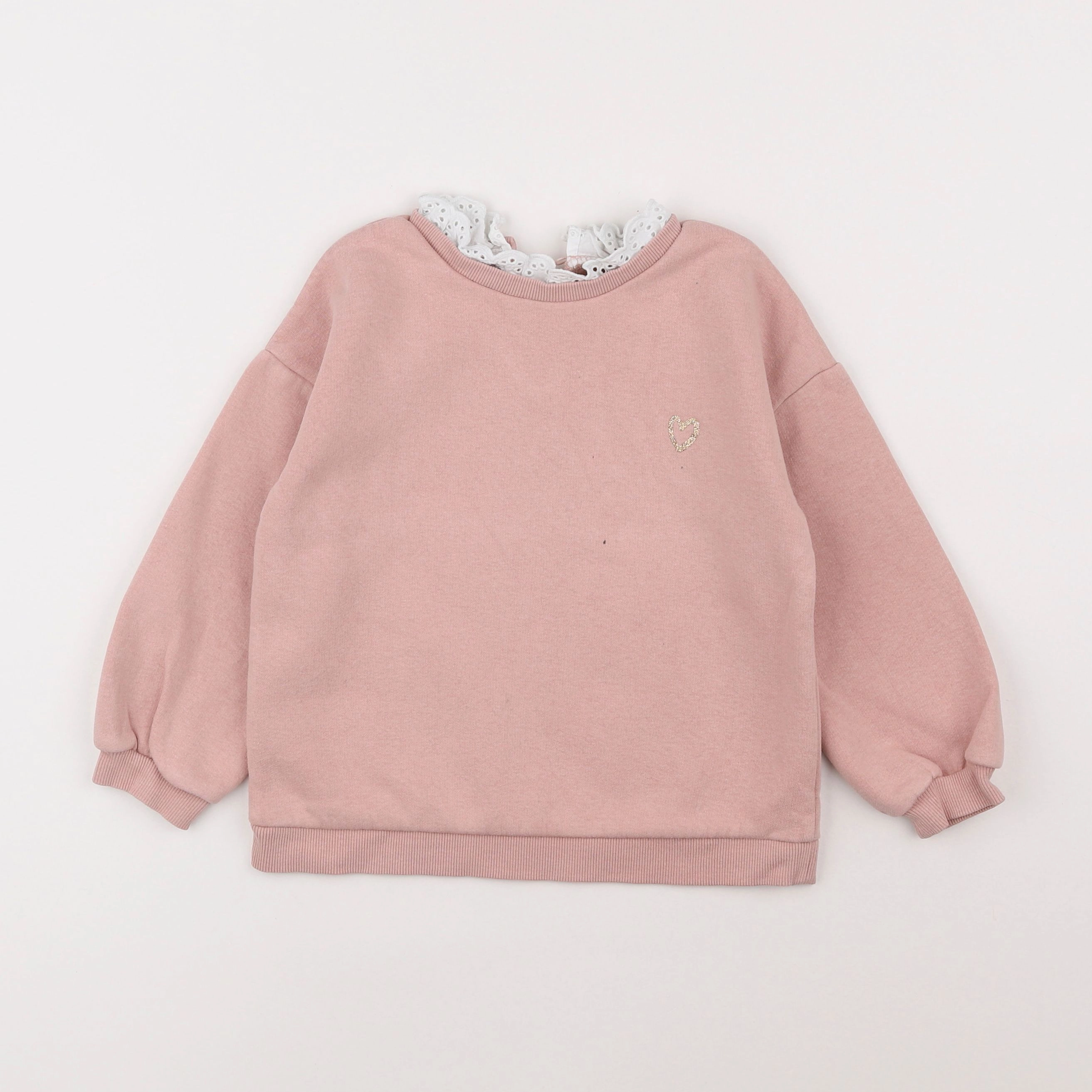 Vertbaudet - sweat rose - 5 ans