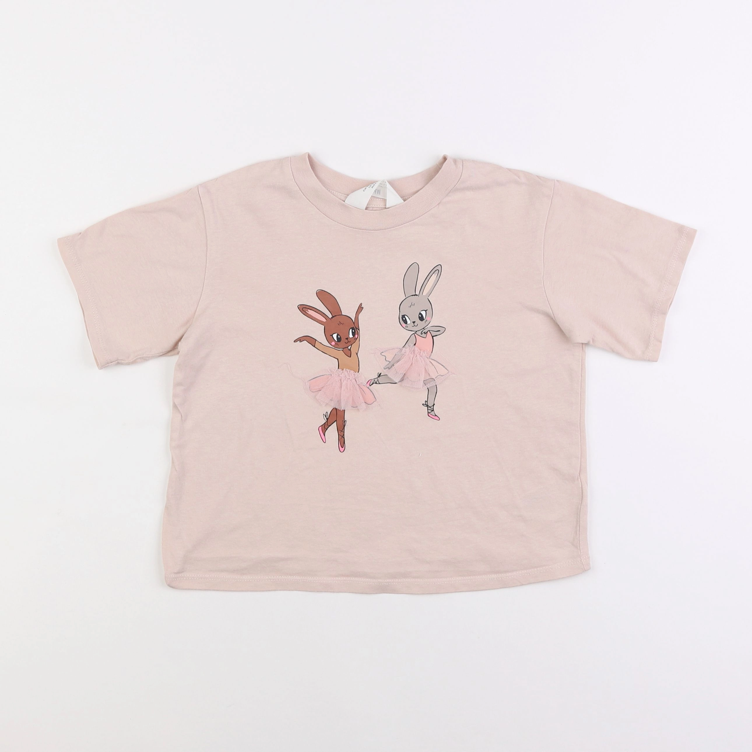 H&M - tee-shirt rose - 3/4 ans