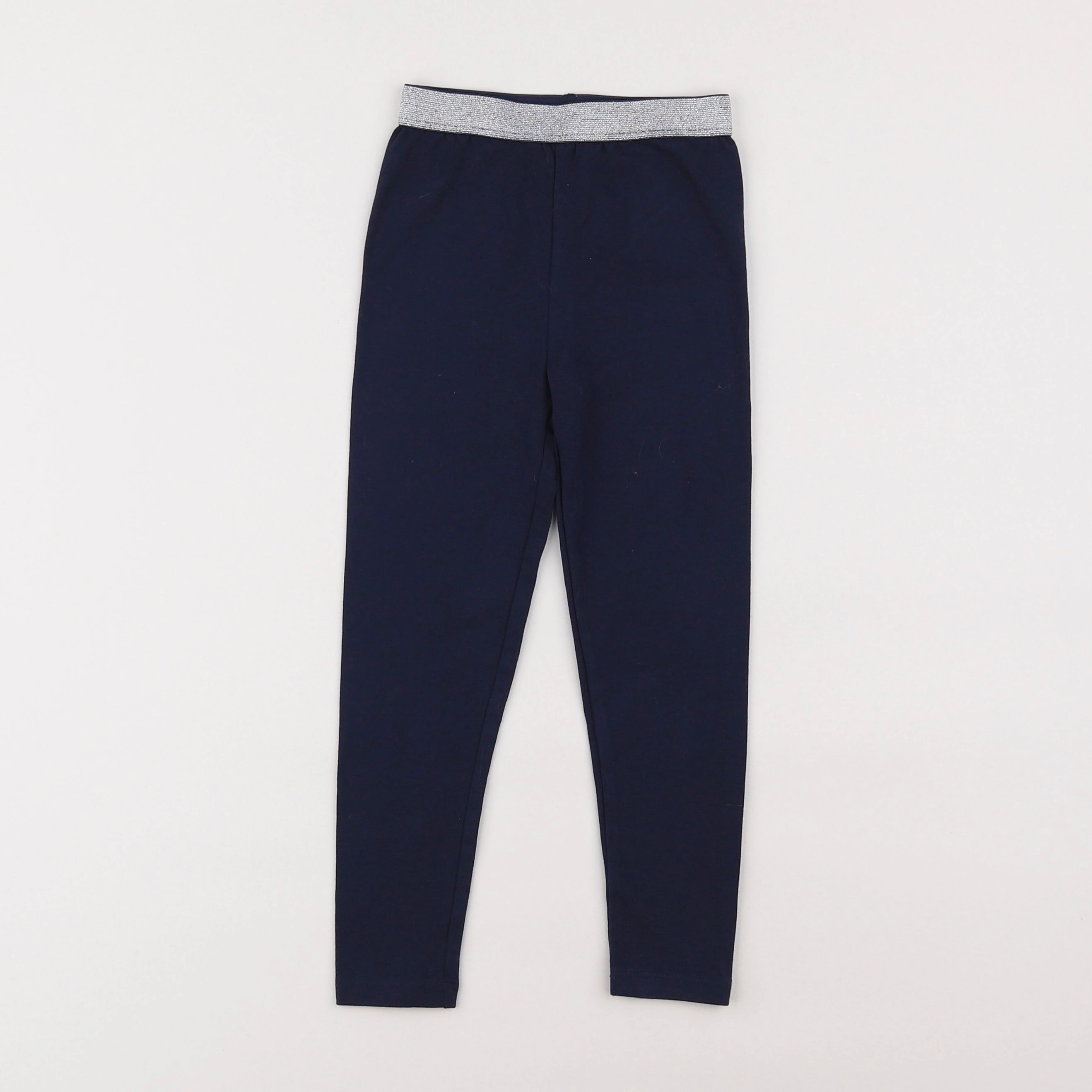 Vertbaudet - legging bleu, argent - 4 ans