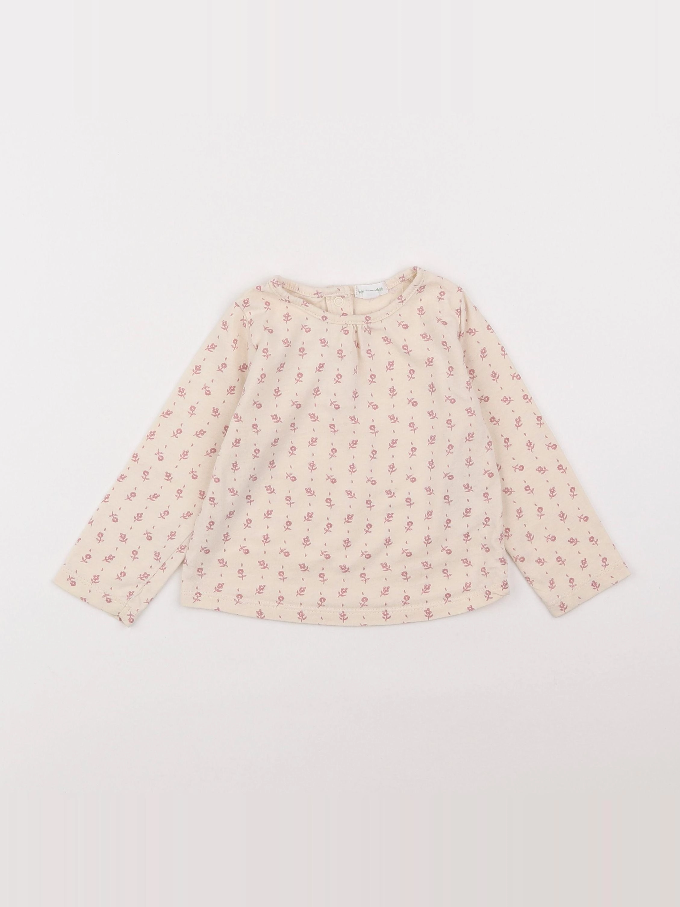 Vertbaudet - tee-shirt beige - 18 mois