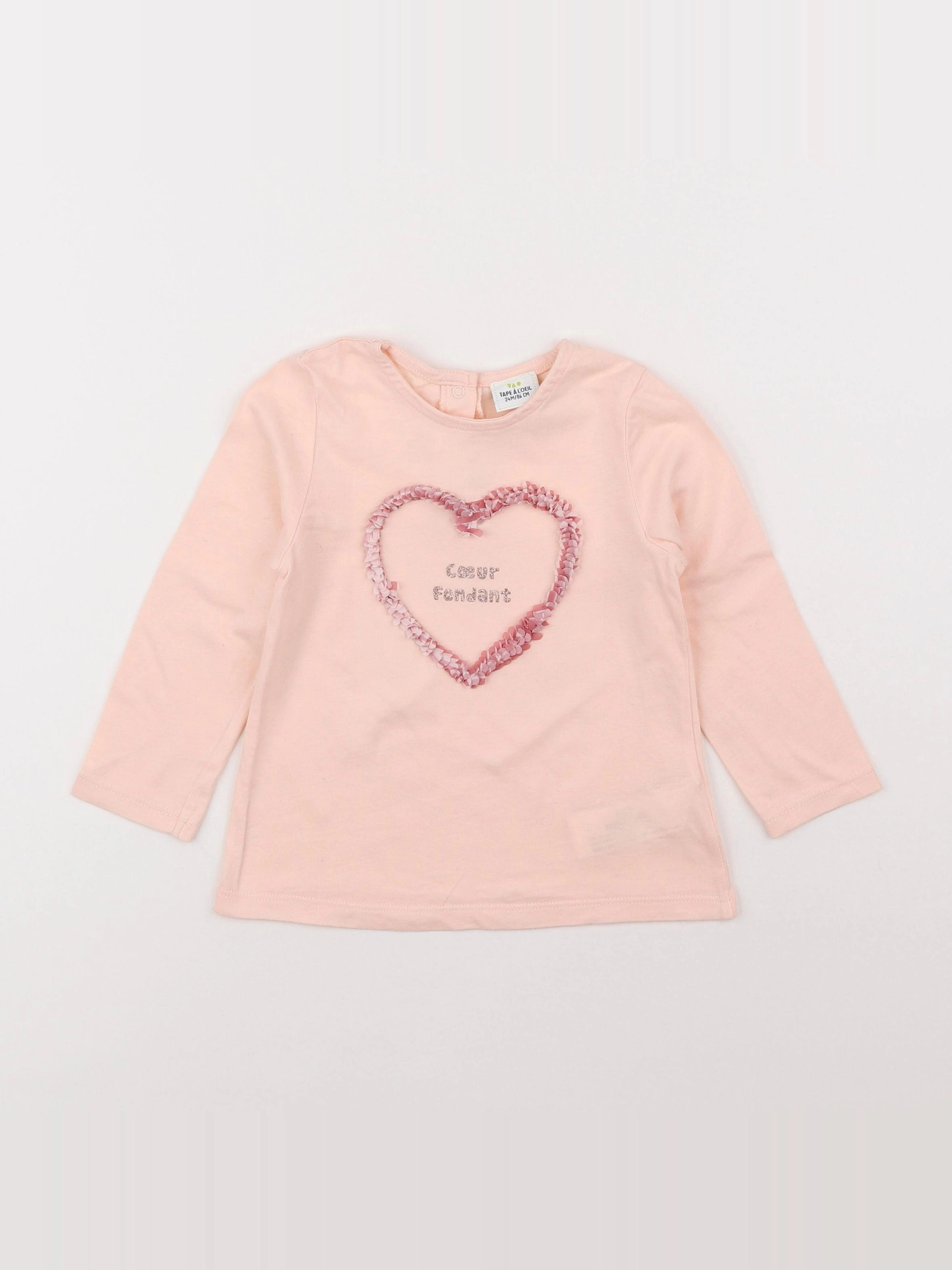 Tape à l'oeil - tee-shirt rose - 2 ans