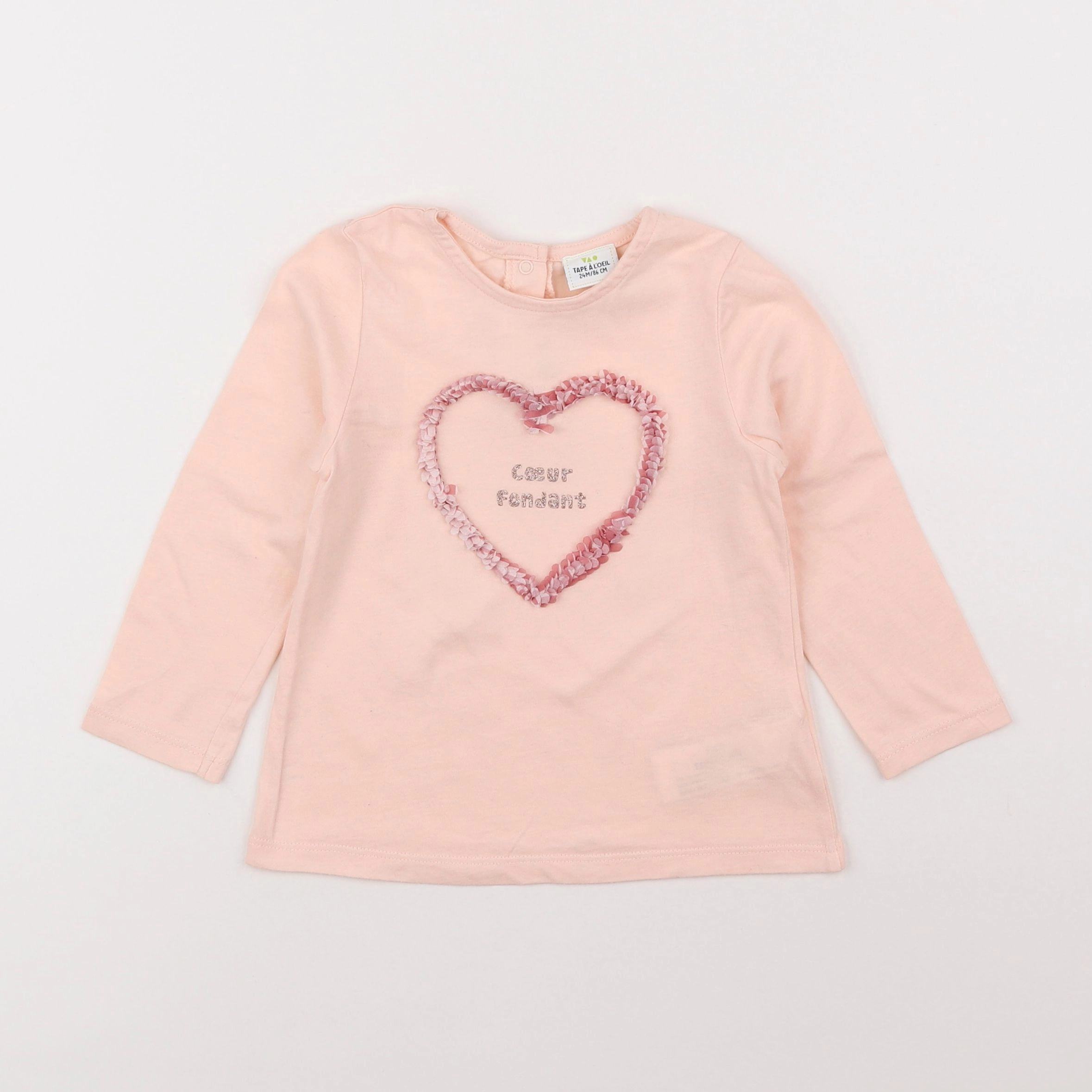 Tape à l'oeil - tee-shirt rose - 2 ans