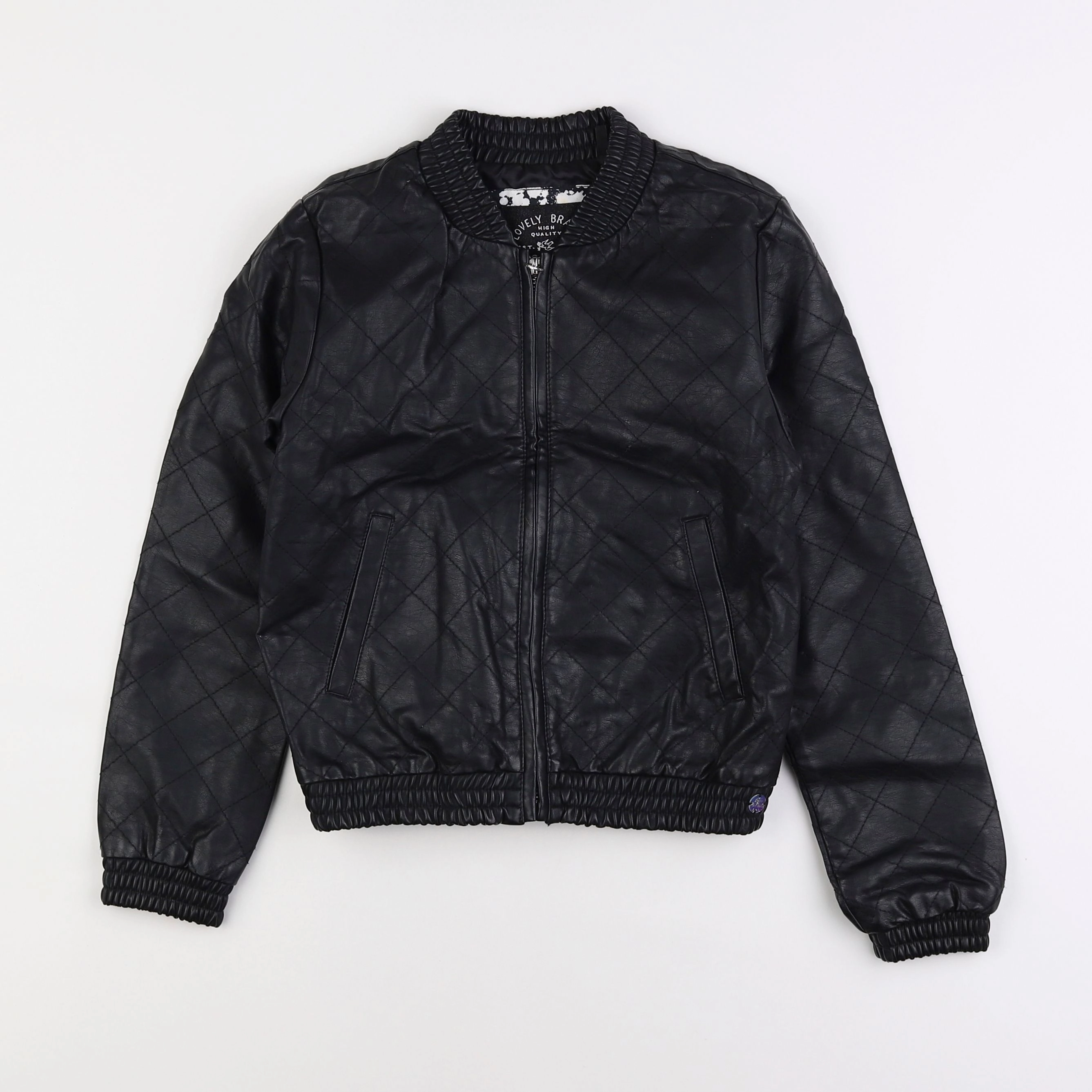 IKKS - veste simili cuir noir - 10 ans