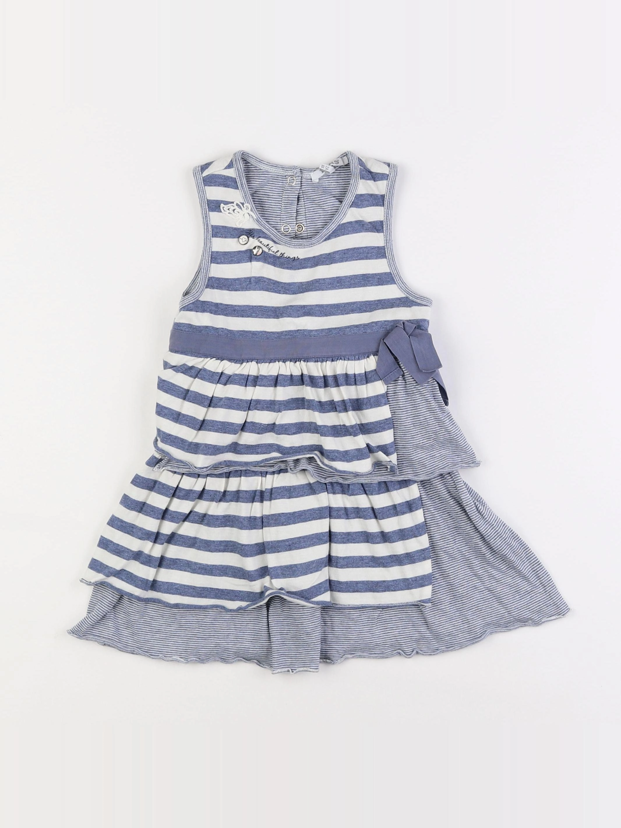 IKKS - robe bleu - 2 ans