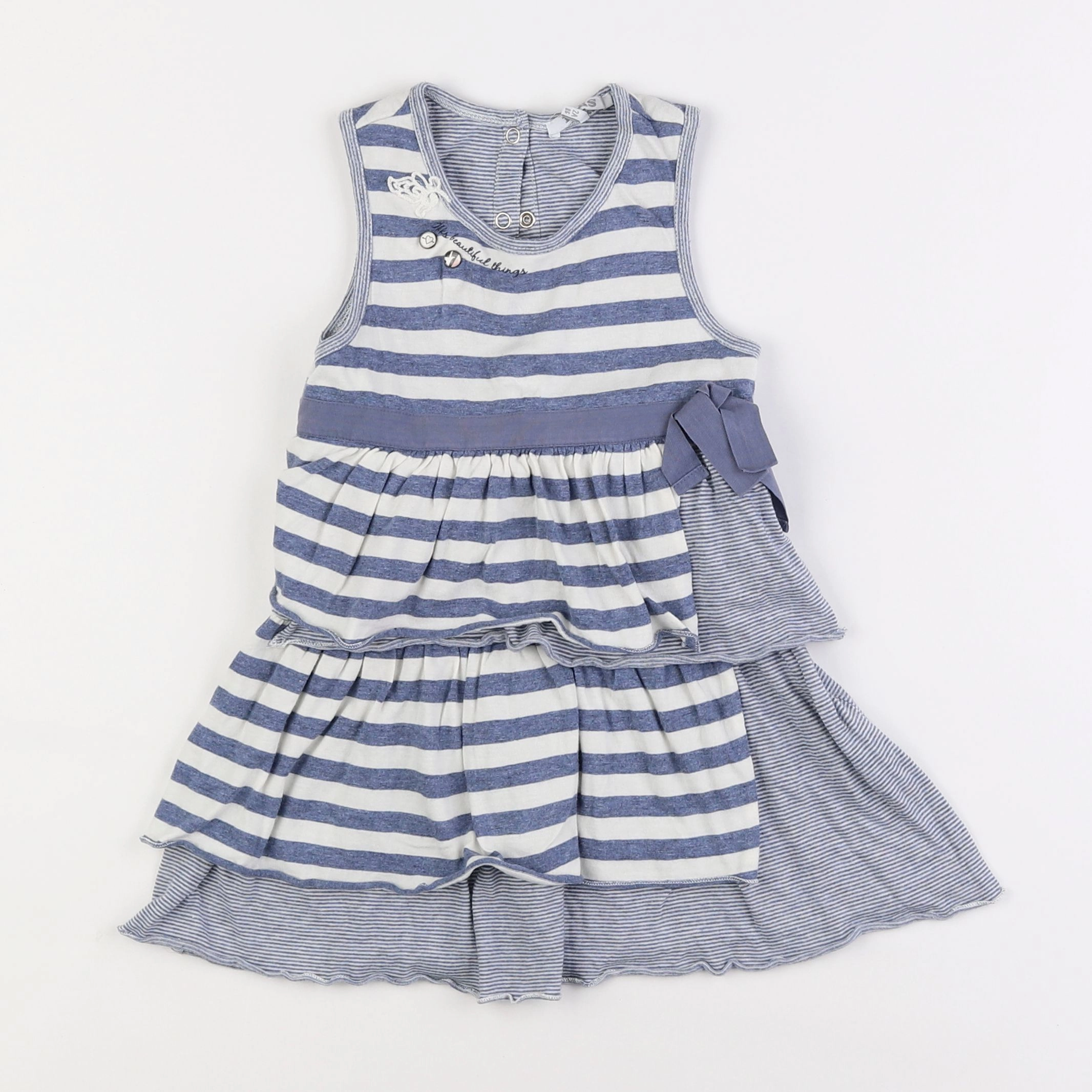 IKKS - robe bleu - 2 ans