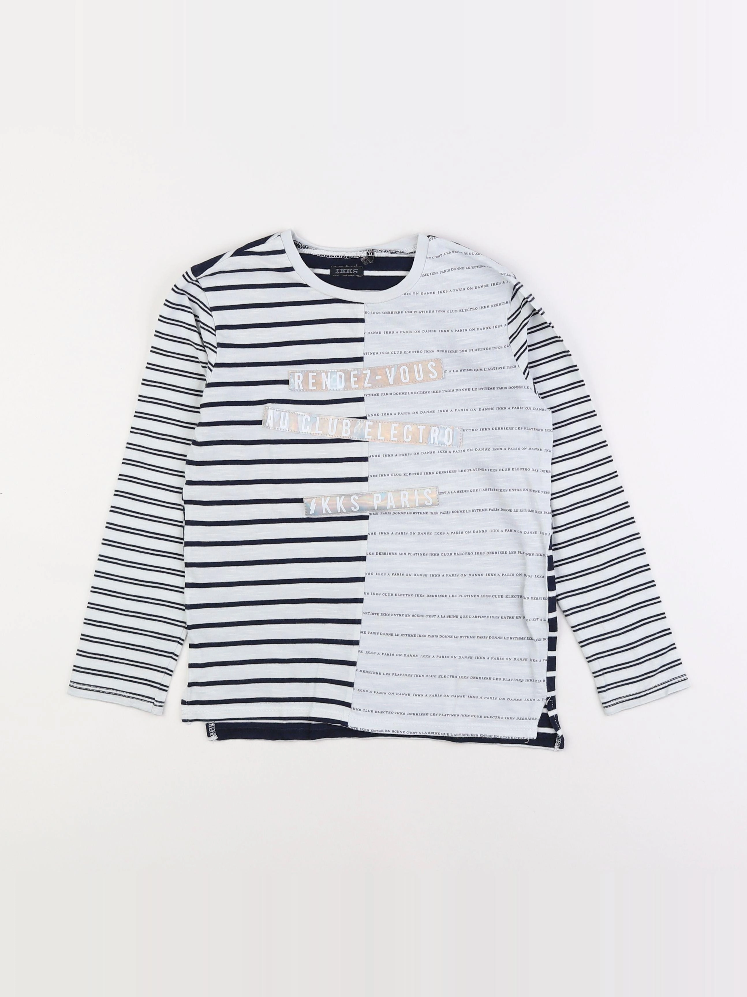 IKKS - tee-shirt bleu - 8 ans