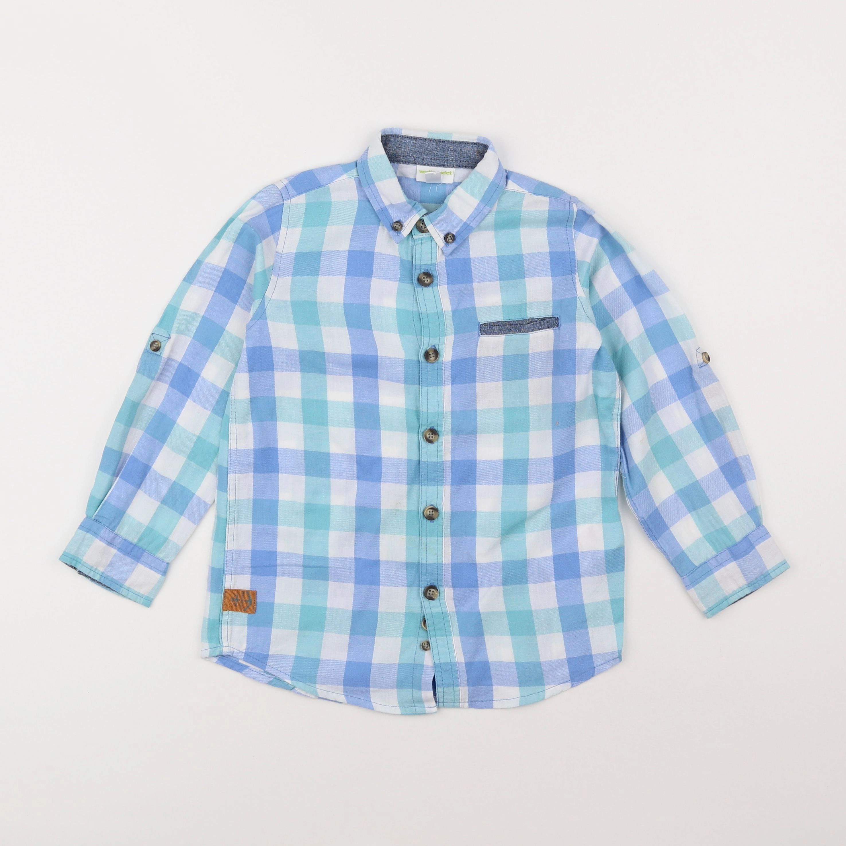 Vertbaudet - chemise bleu - 6 ans