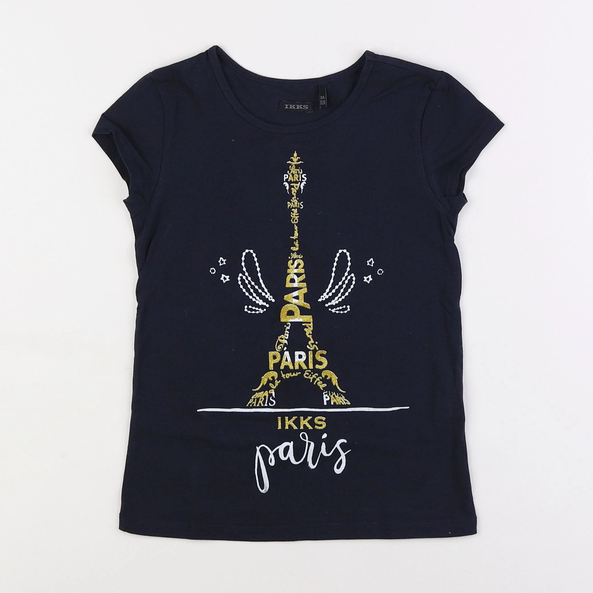 IKKS - tee-shirt noir, or - 8 ans